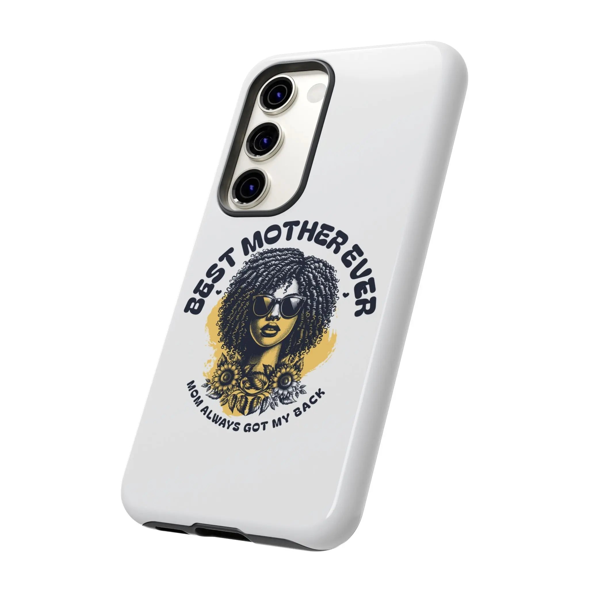 Phone Case — "Best Mother Ever" Afro Woman Protective Tough Case Printify