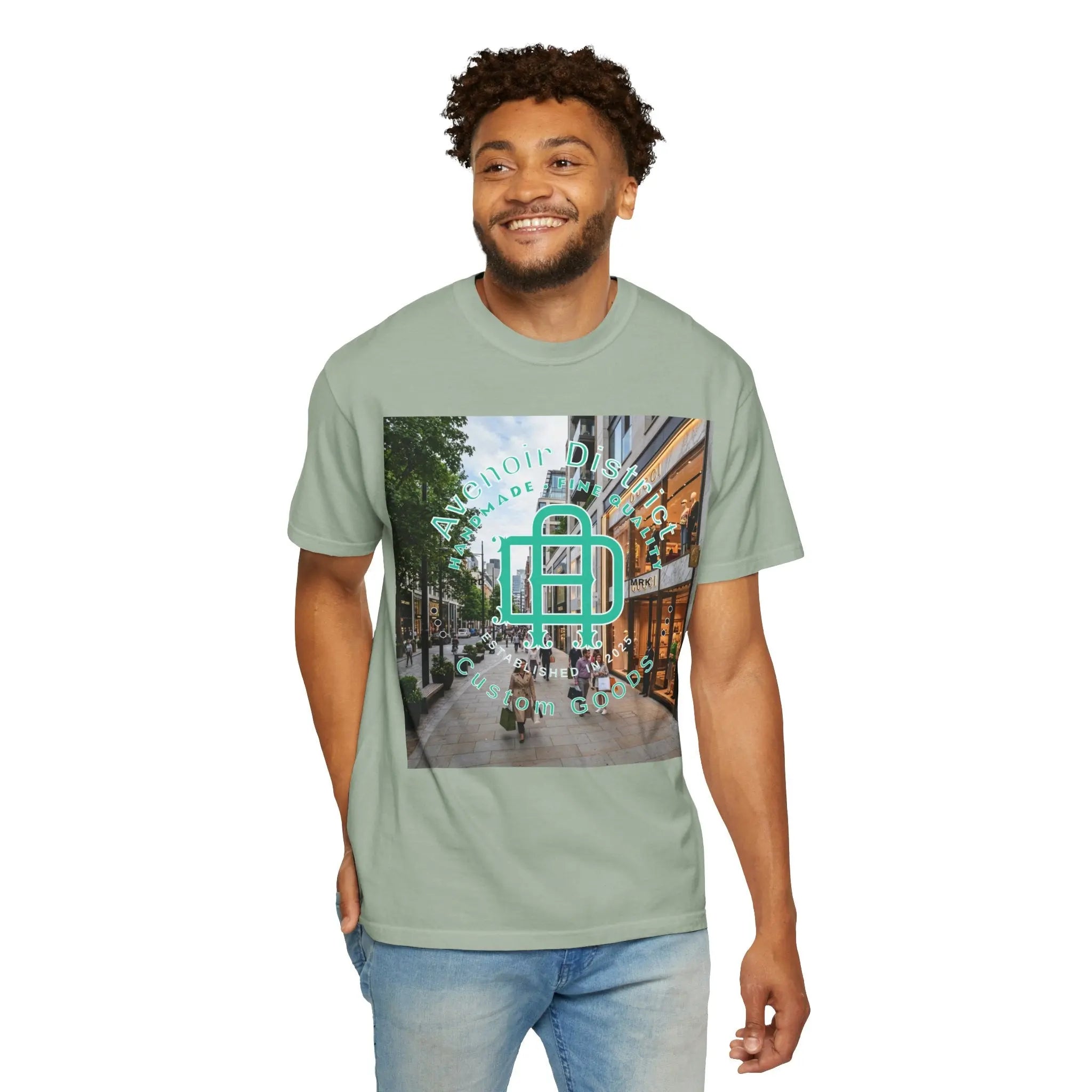 Avenoir District T-Shirt — 'Adventure Awaits' Graphic Tee Printify