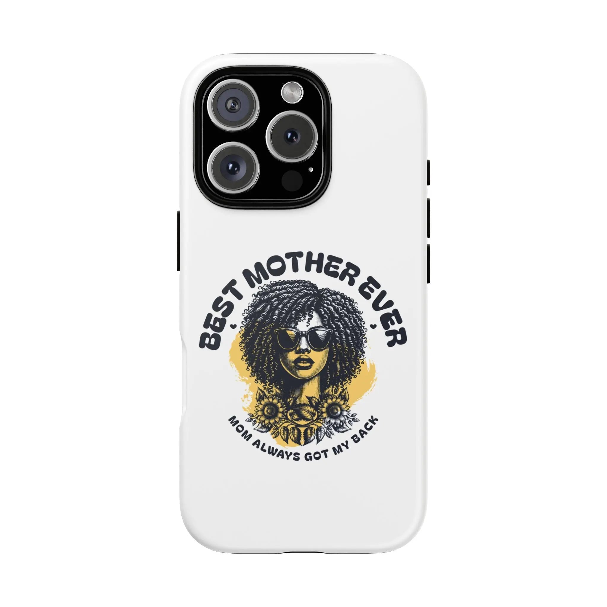 Phone Case — "Best Mother Ever" Afro Woman Protective Tough Case Printify