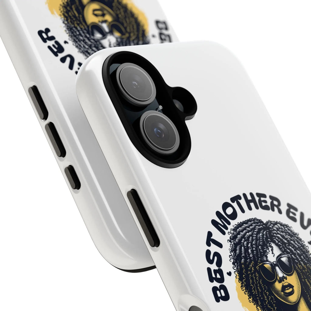 Phone Case — "Best Mother Ever" Afro Woman Protective Tough Case Printify