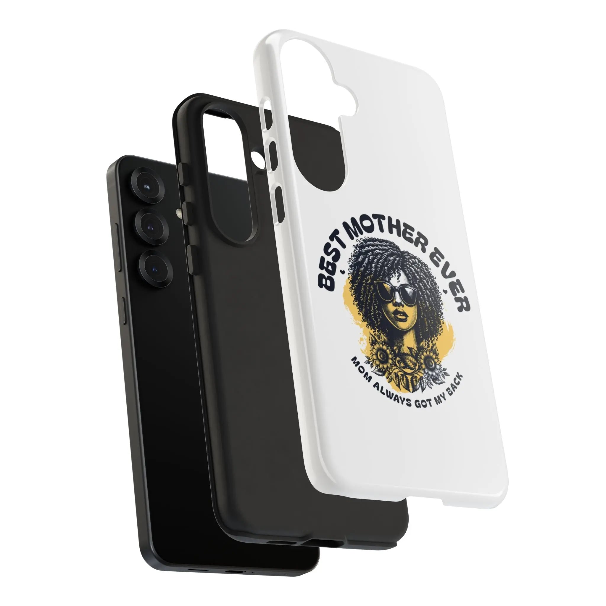 Phone Case — "Best Mother Ever" Afro Woman Protective Tough Case Printify
