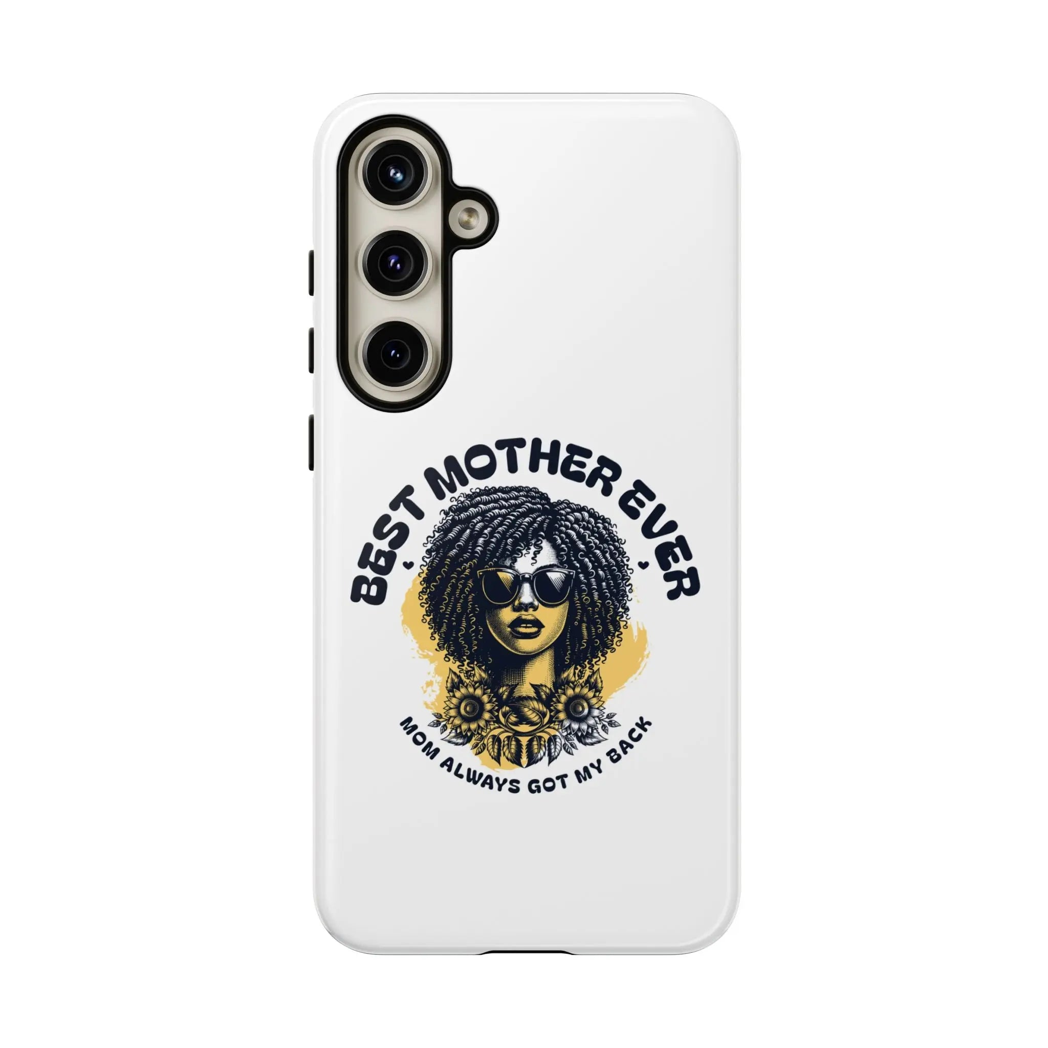 Phone Case — "Best Mother Ever" Afro Woman Protective Tough Case Printify