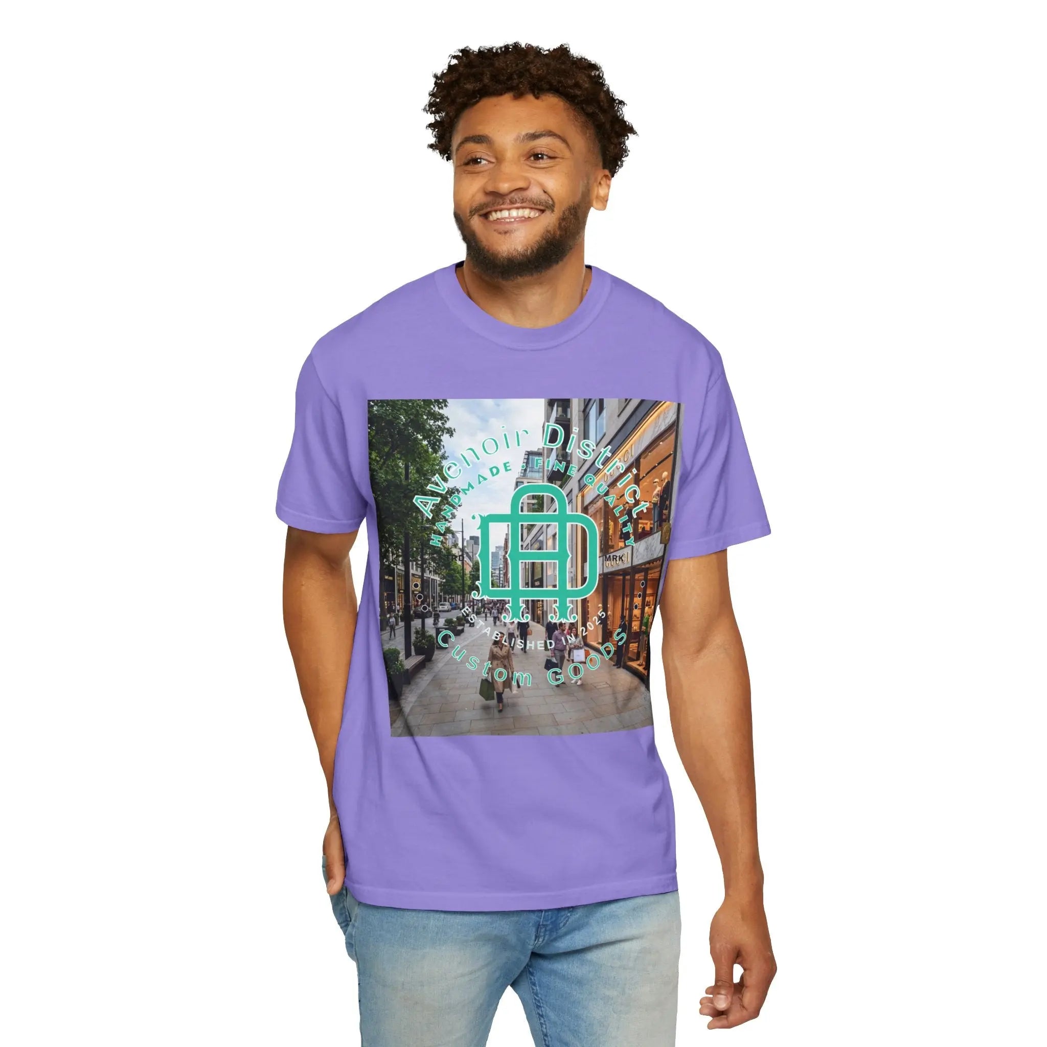 Avenoir District T-Shirt — 'Adventure Awaits' Graphic Tee Printify