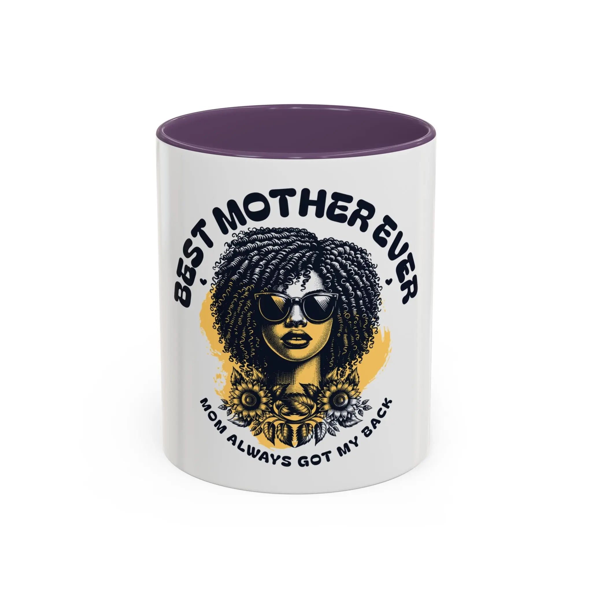 Best Mother Ever Accent Coffee Mug — "Mama Always Got My Back" Printify