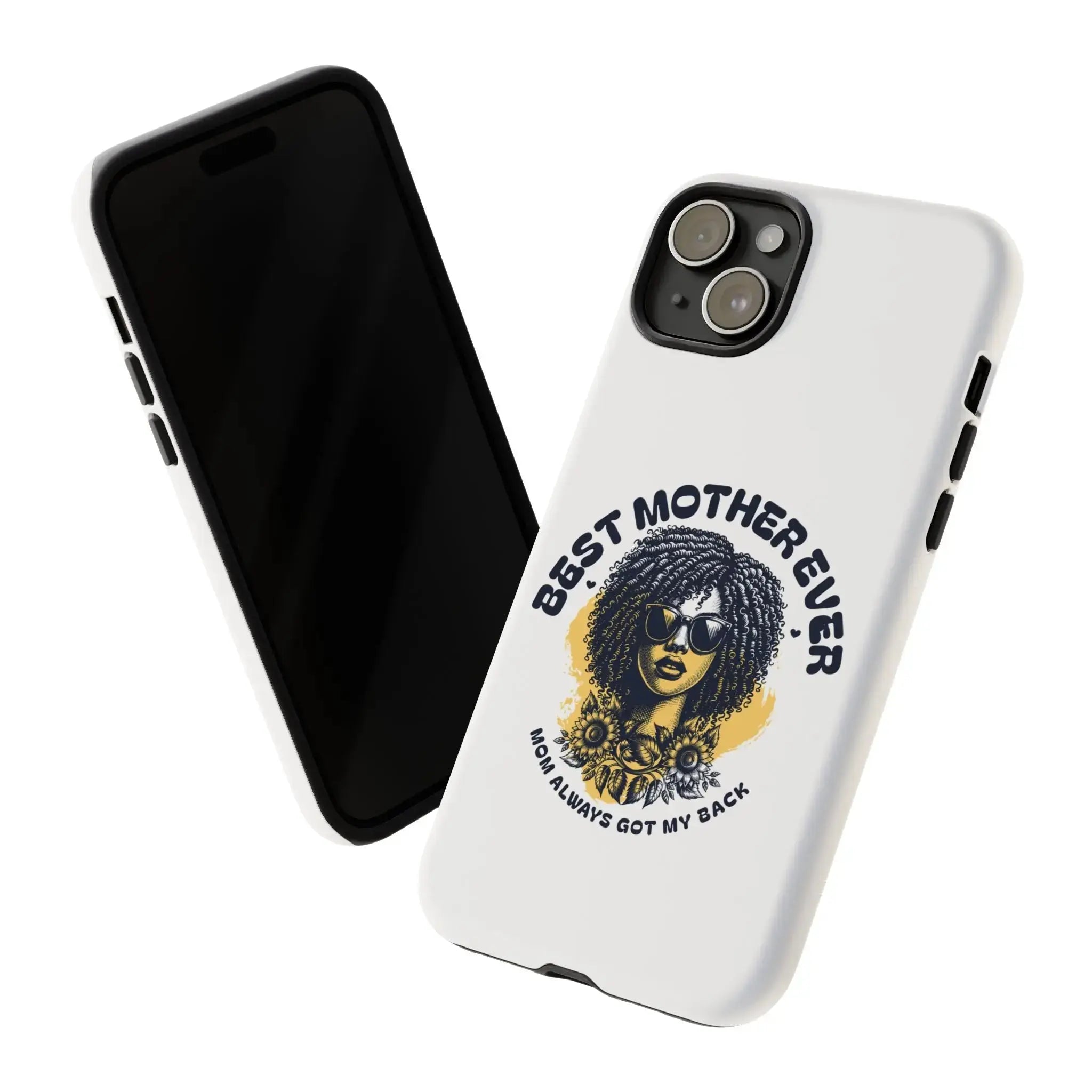 Phone Case — "Best Mother Ever" Afro Woman Protective Tough Case Printify