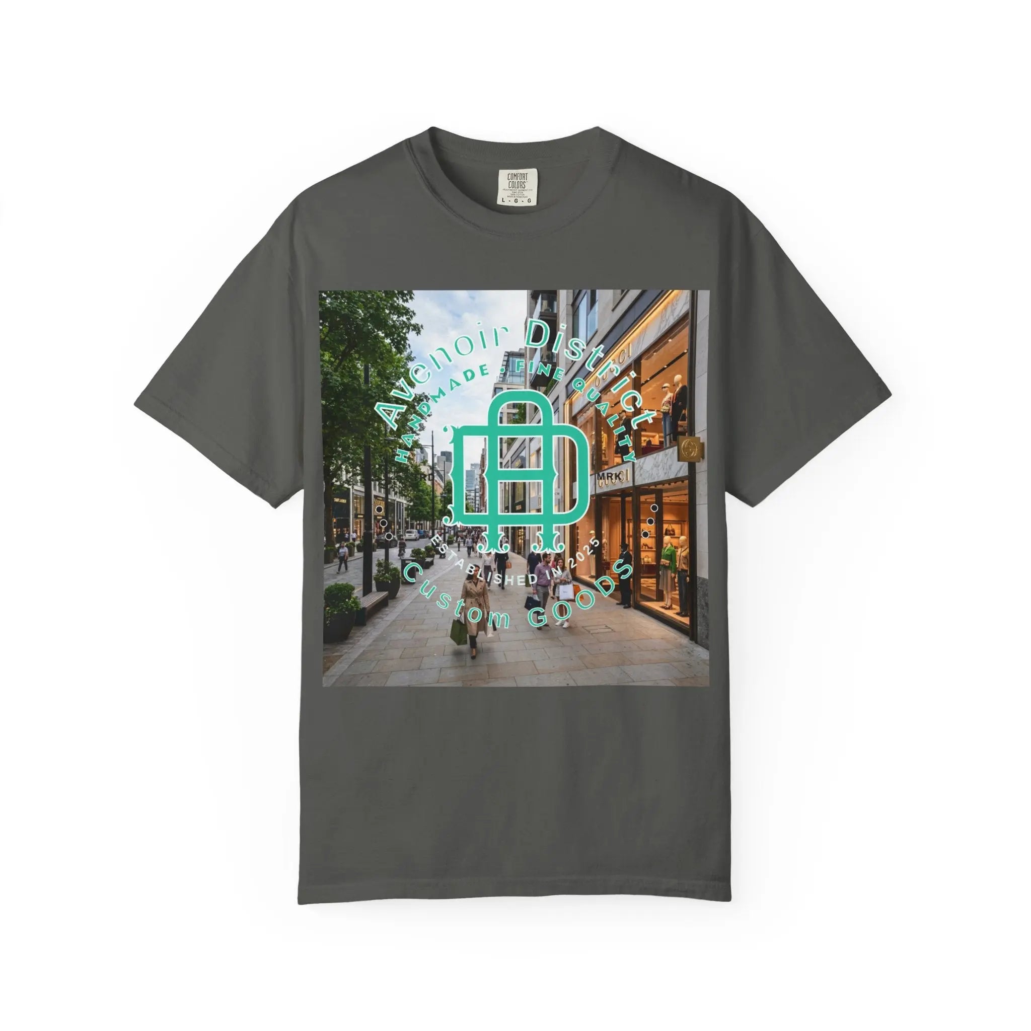 Avenoir District T-Shirt — 'Adventure Awaits' Graphic Tee Printify