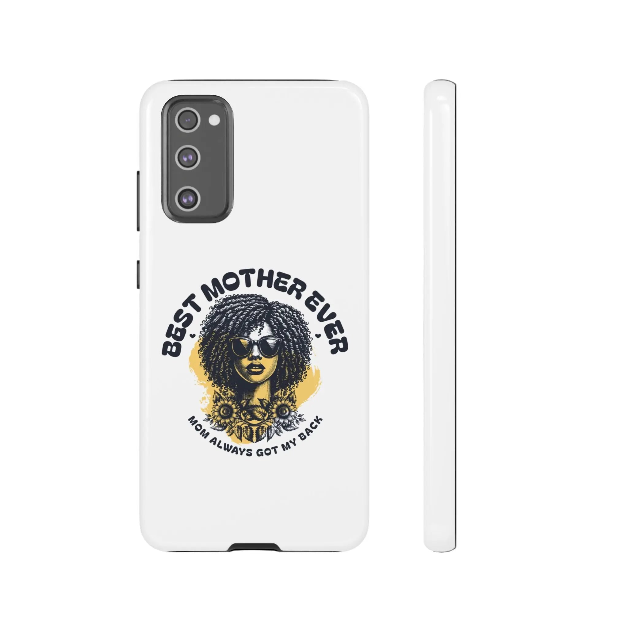 Phone Case — "Best Mother Ever" Afro Woman Protective Tough Case Printify