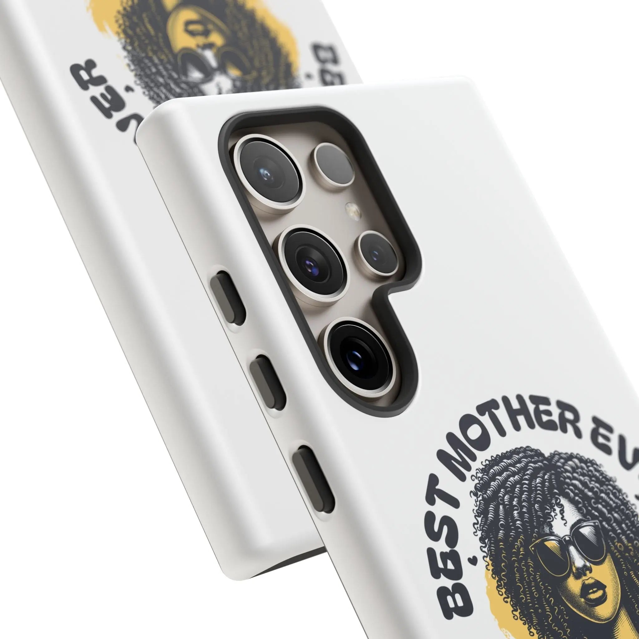 Phone Case — "Best Mother Ever" Afro Woman Protective Tough Case Printify