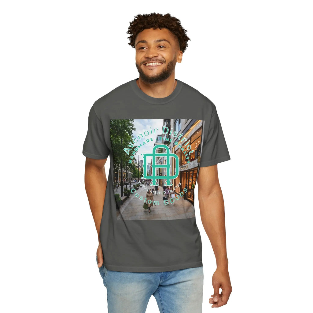 Avenoir District T-Shirt — 'Adventure Awaits' Graphic Tee Printify