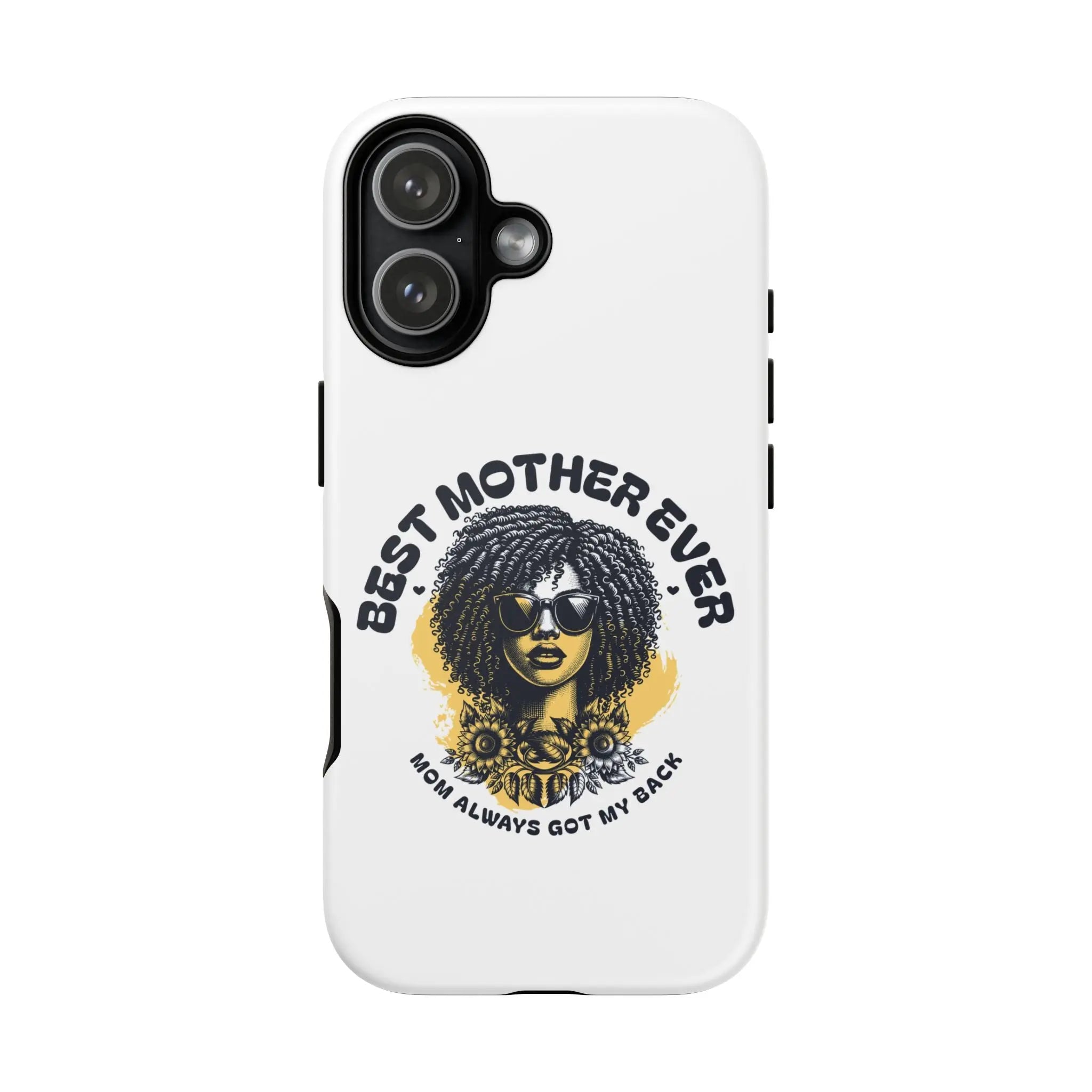 Phone Case — "Best Mother Ever" Afro Woman Protective Tough Case Printify