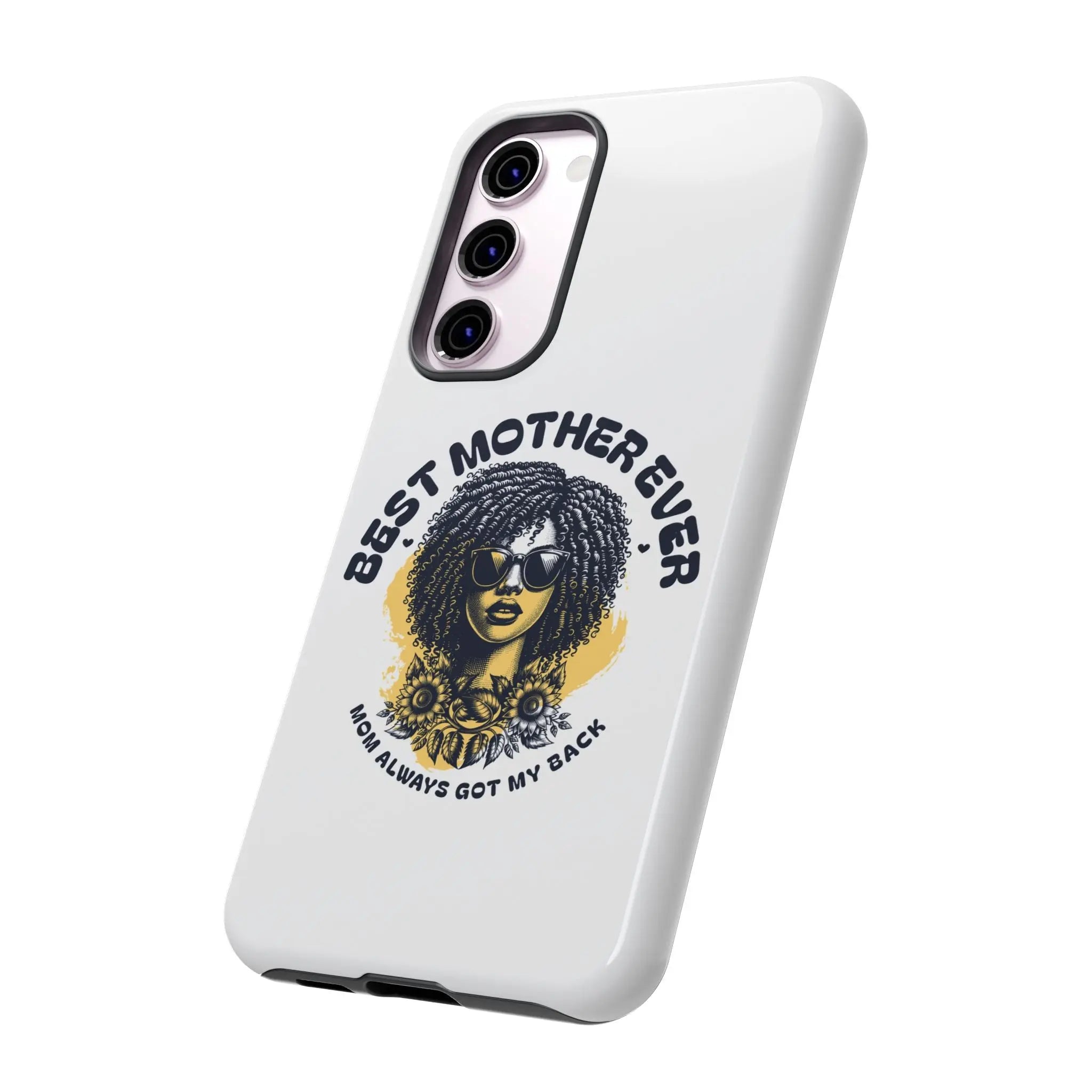 Phone Case — "Best Mother Ever" Afro Woman Protective Tough Case Printify
