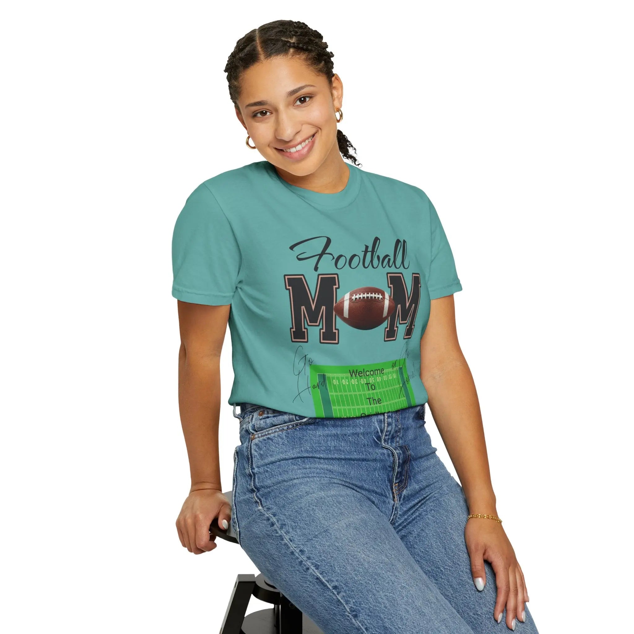 Football Mom T‑Shirt — Proud Sideline Mom Tee with Football Graphic Printify
