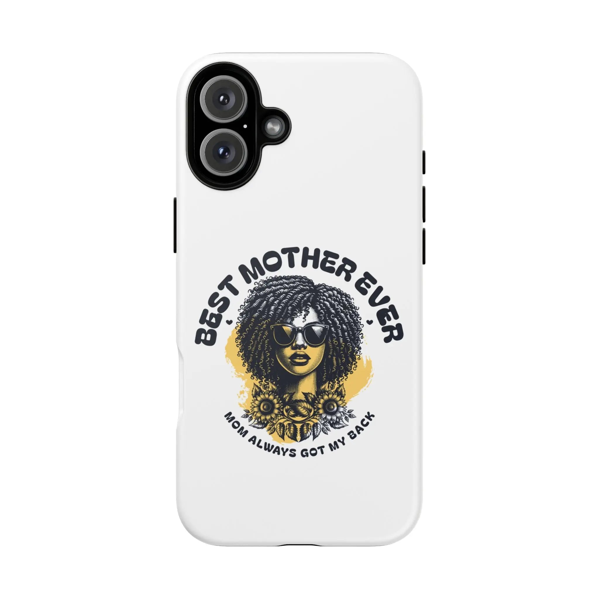 Phone Case — "Best Mother Ever" Afro Woman Protective Tough Case Printify