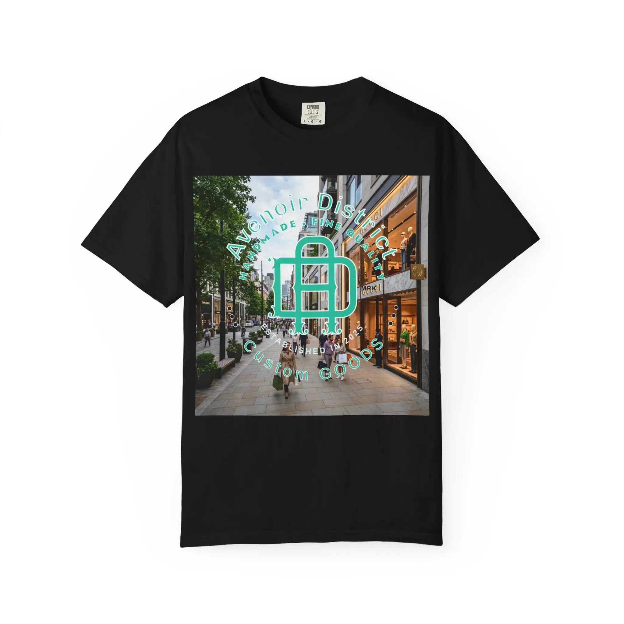 Avenoir District T-Shirt — 'Adventure Awaits' Graphic Tee Printify