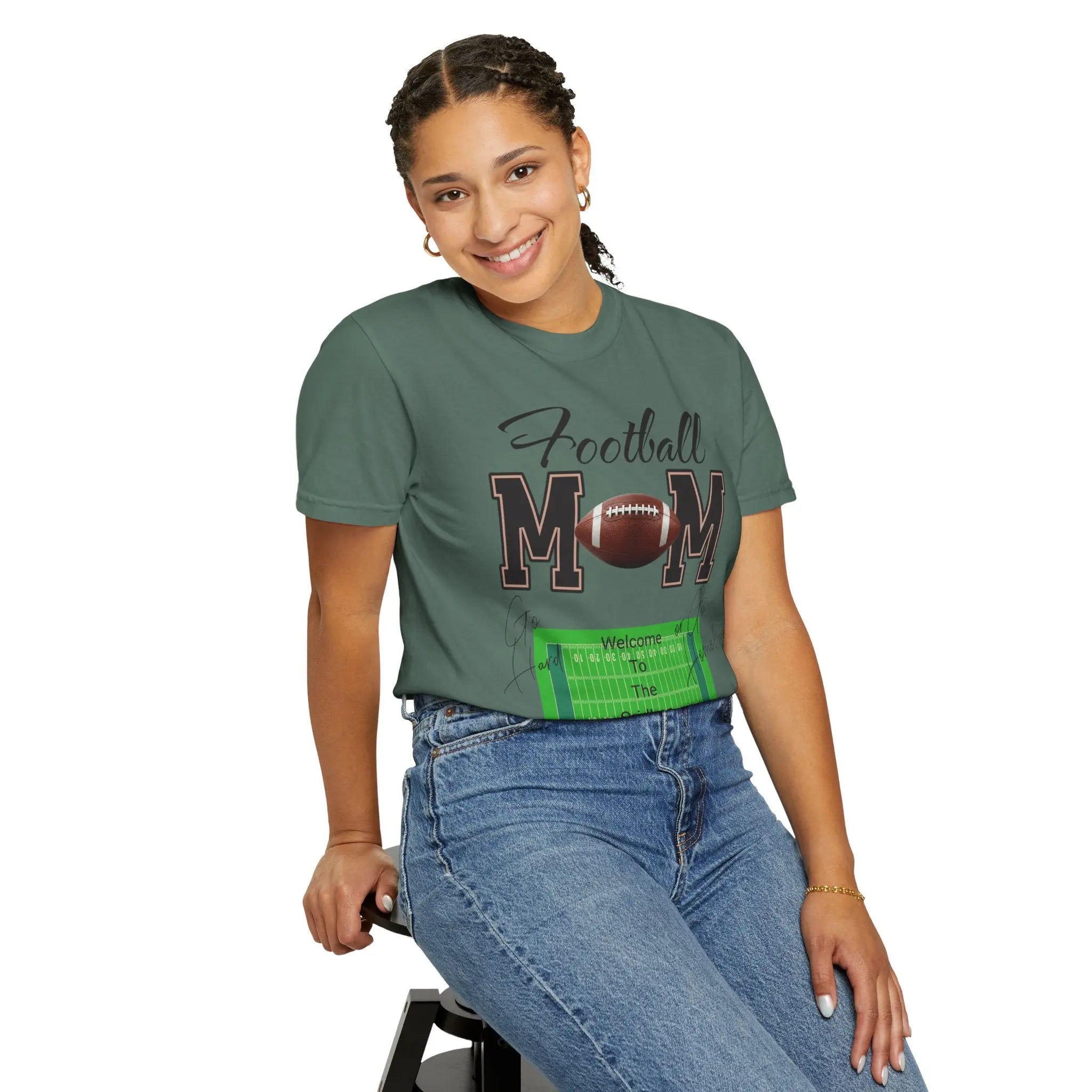 Football Mom T‑Shirt — Proud Sideline Mom Tee with Football Graphic Printify