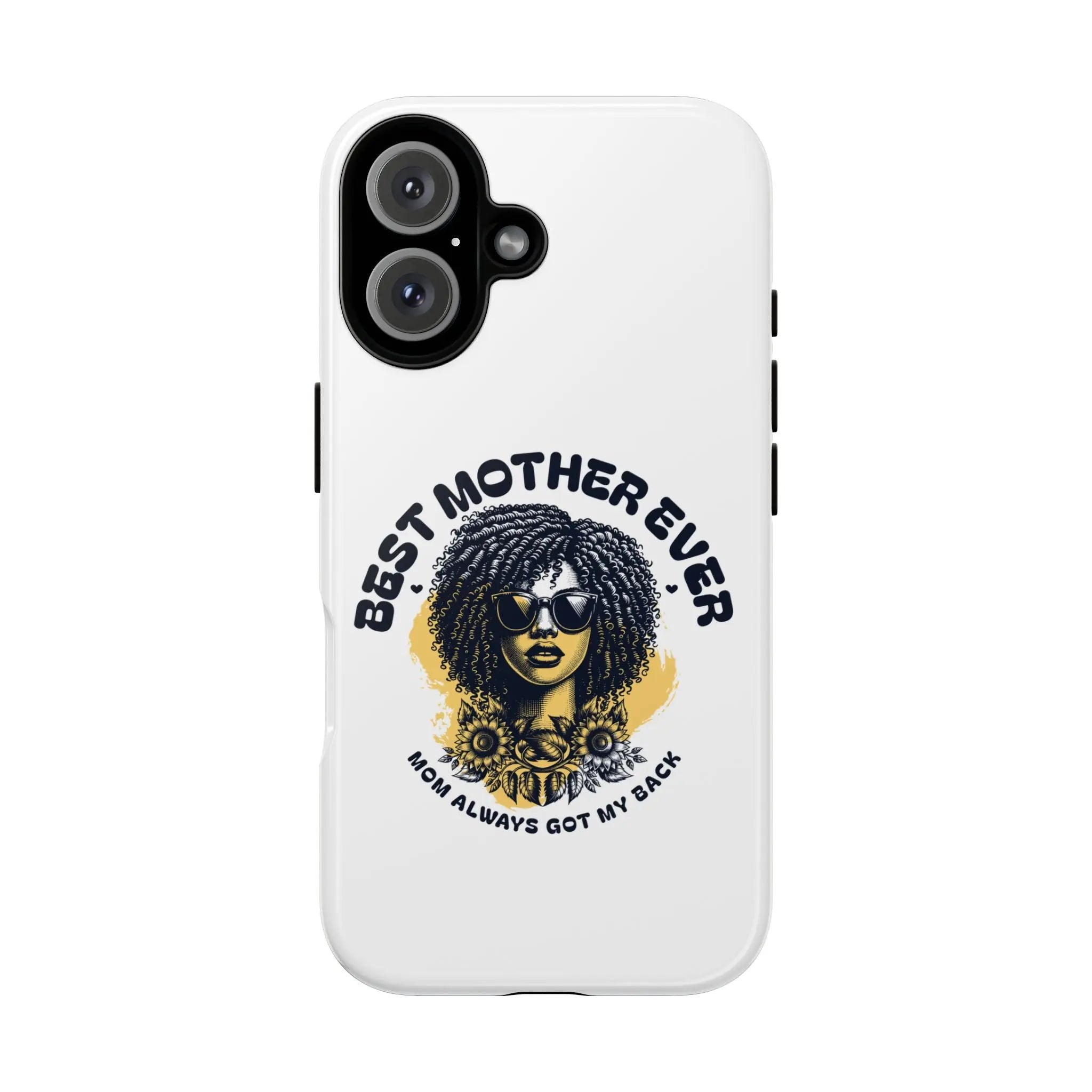 Phone Case — "Best Mother Ever" Afro Woman Protective Tough Case Printify
