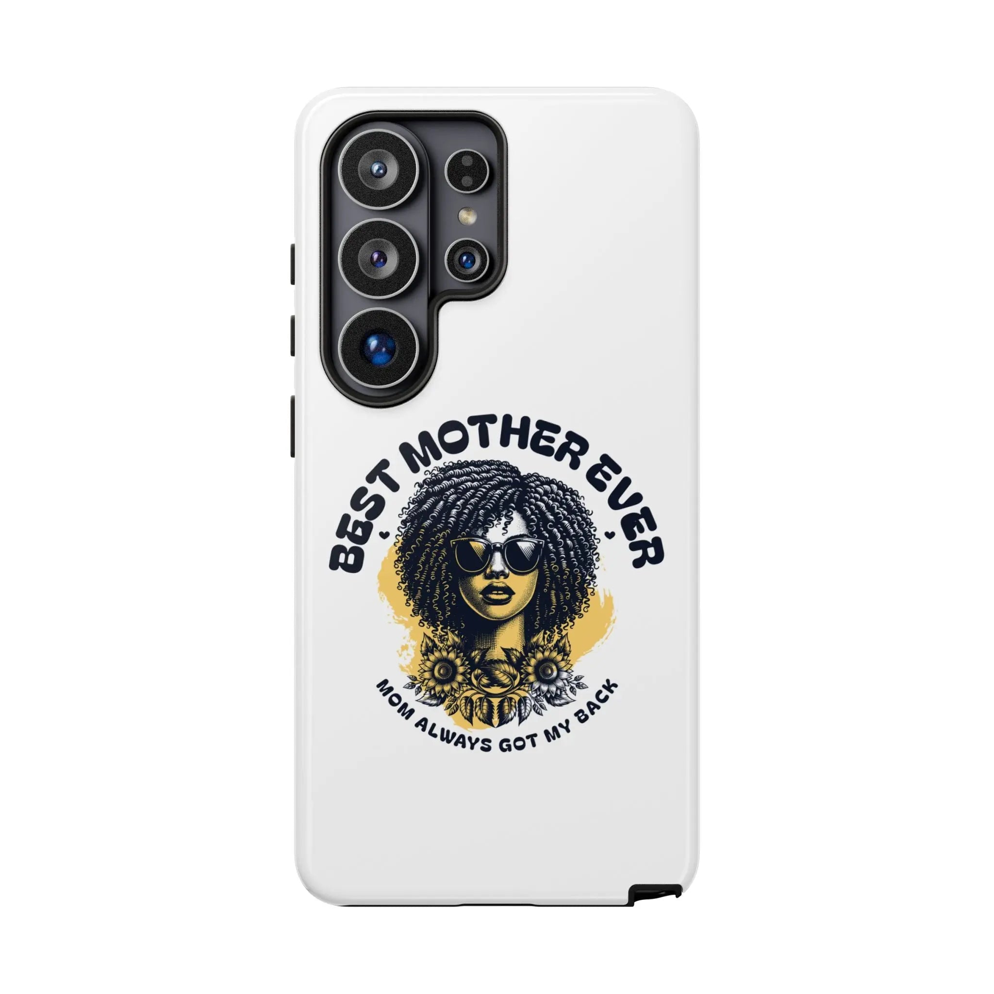 Phone Case — "Best Mother Ever" Afro Woman Protective Tough Case Printify