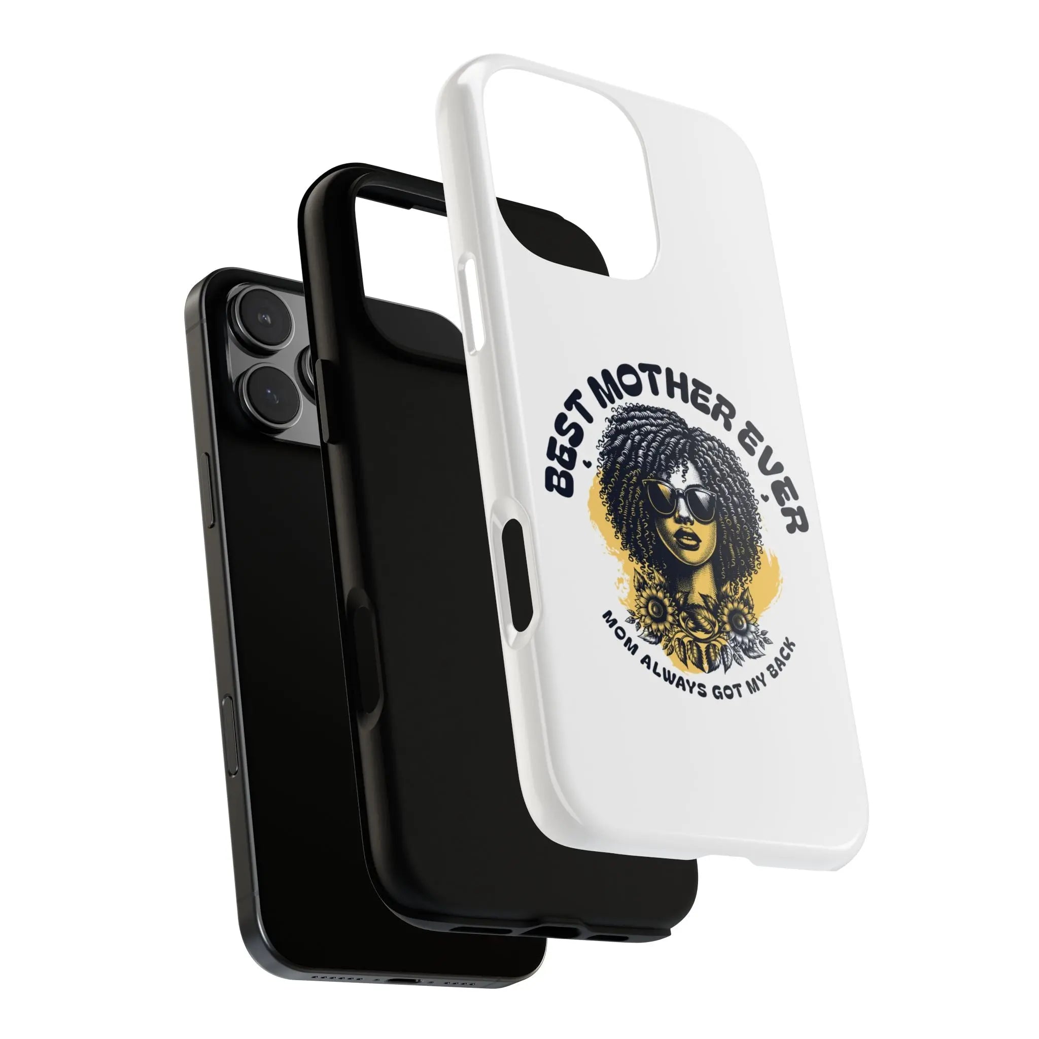 Phone Case — "Best Mother Ever" Afro Woman Protective Tough Case Printify