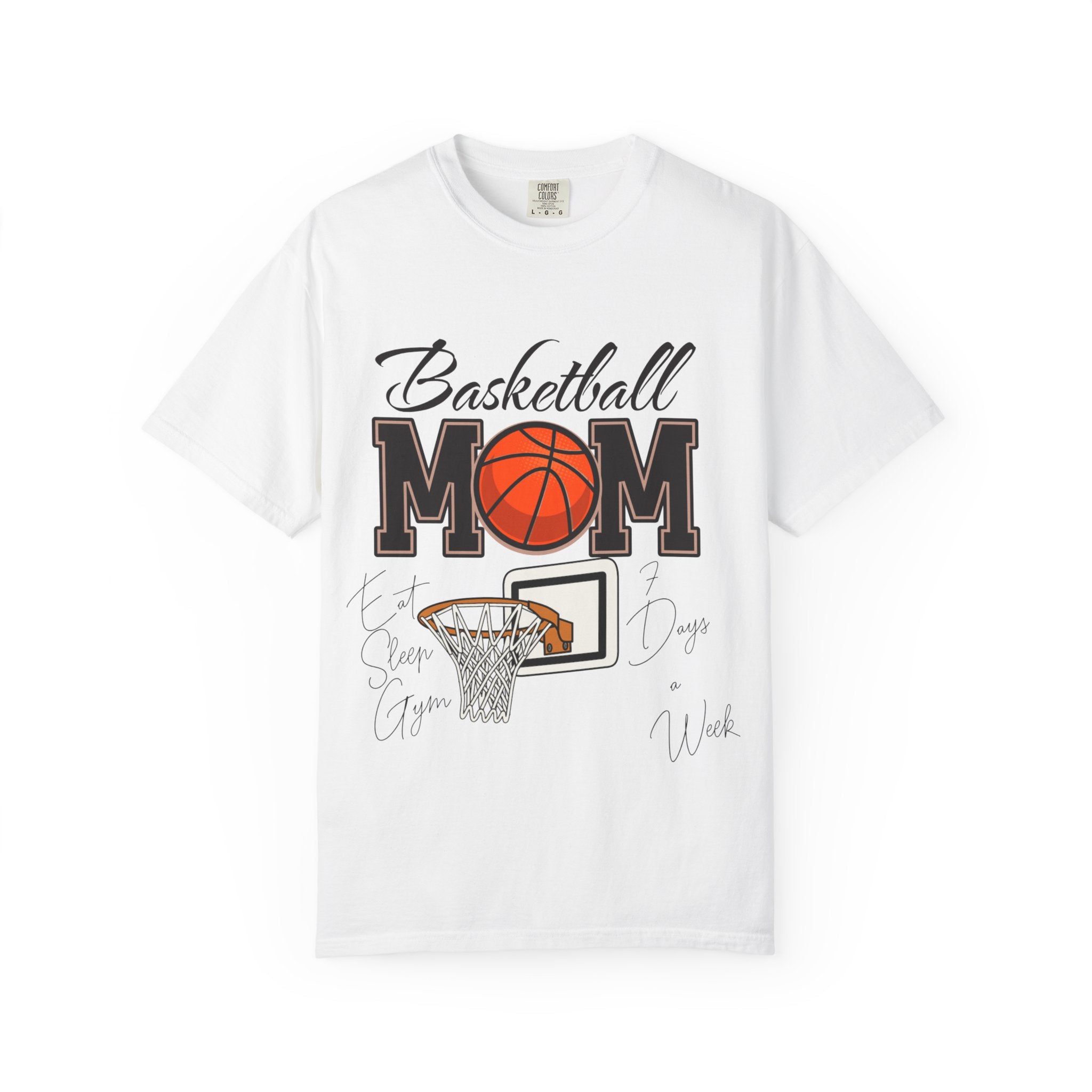 Basketball Mom T-Shirt — Graphic Basketball & Hoop Tee for Proud Moms