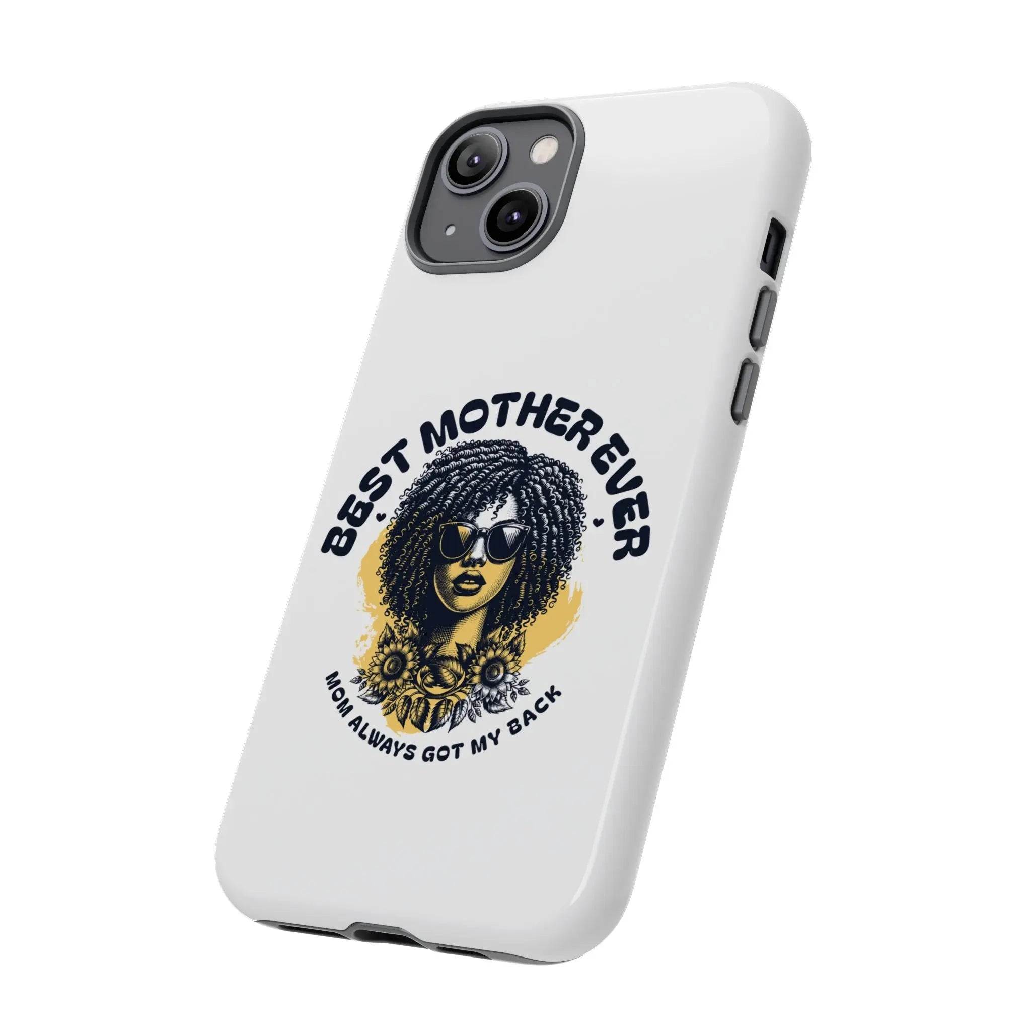 Phone Case — "Best Mother Ever" Afro Woman Protective Tough Case Printify