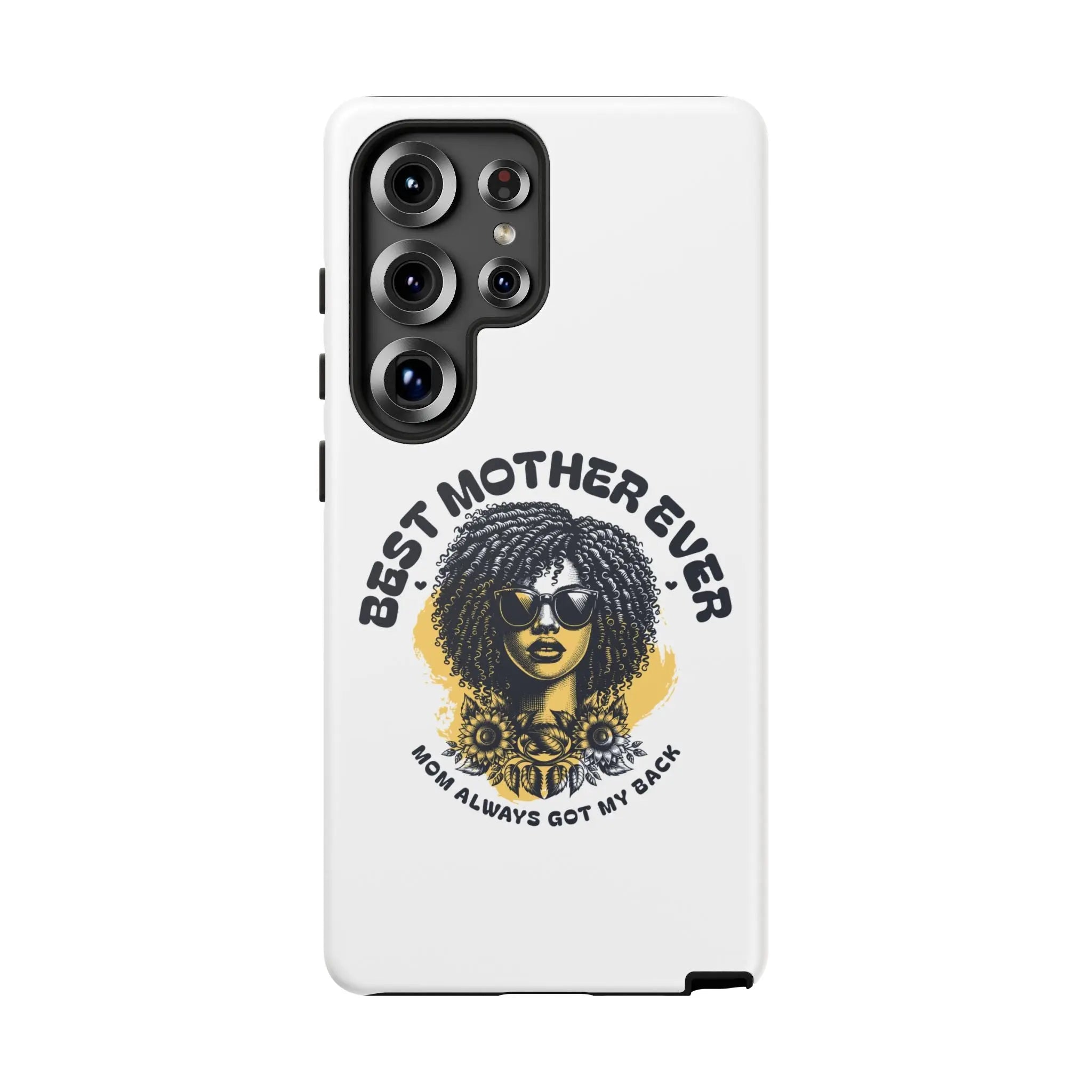 Phone Case — "Best Mother Ever" Afro Woman Protective Tough Case Printify