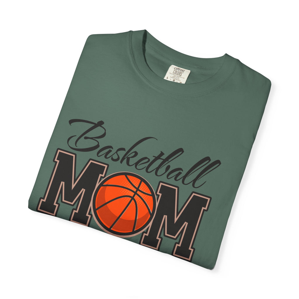 Basketball Mom T-Shirt — Graphic Basketball & Hoop Tee for Proud Moms
