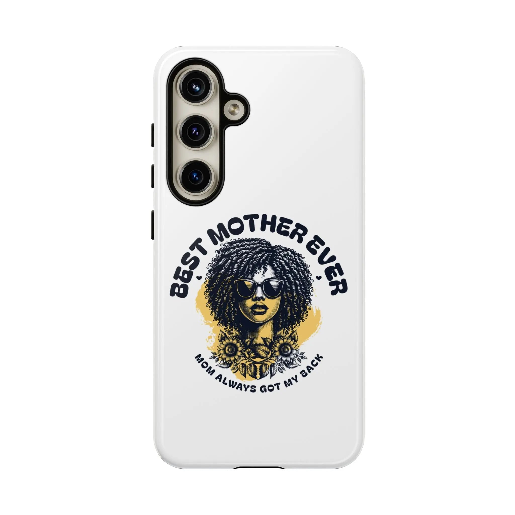 Phone Case — "Best Mother Ever" Afro Woman Protective Tough Case Printify