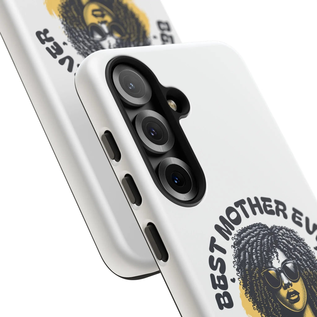 Phone Case — "Best Mother Ever" Afro Woman Protective Tough Case Printify