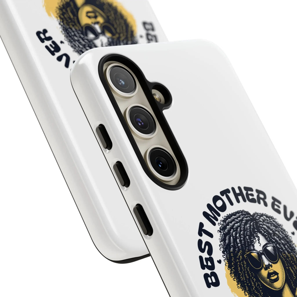 Phone Case — "Best Mother Ever" Afro Woman Protective Tough Case Printify