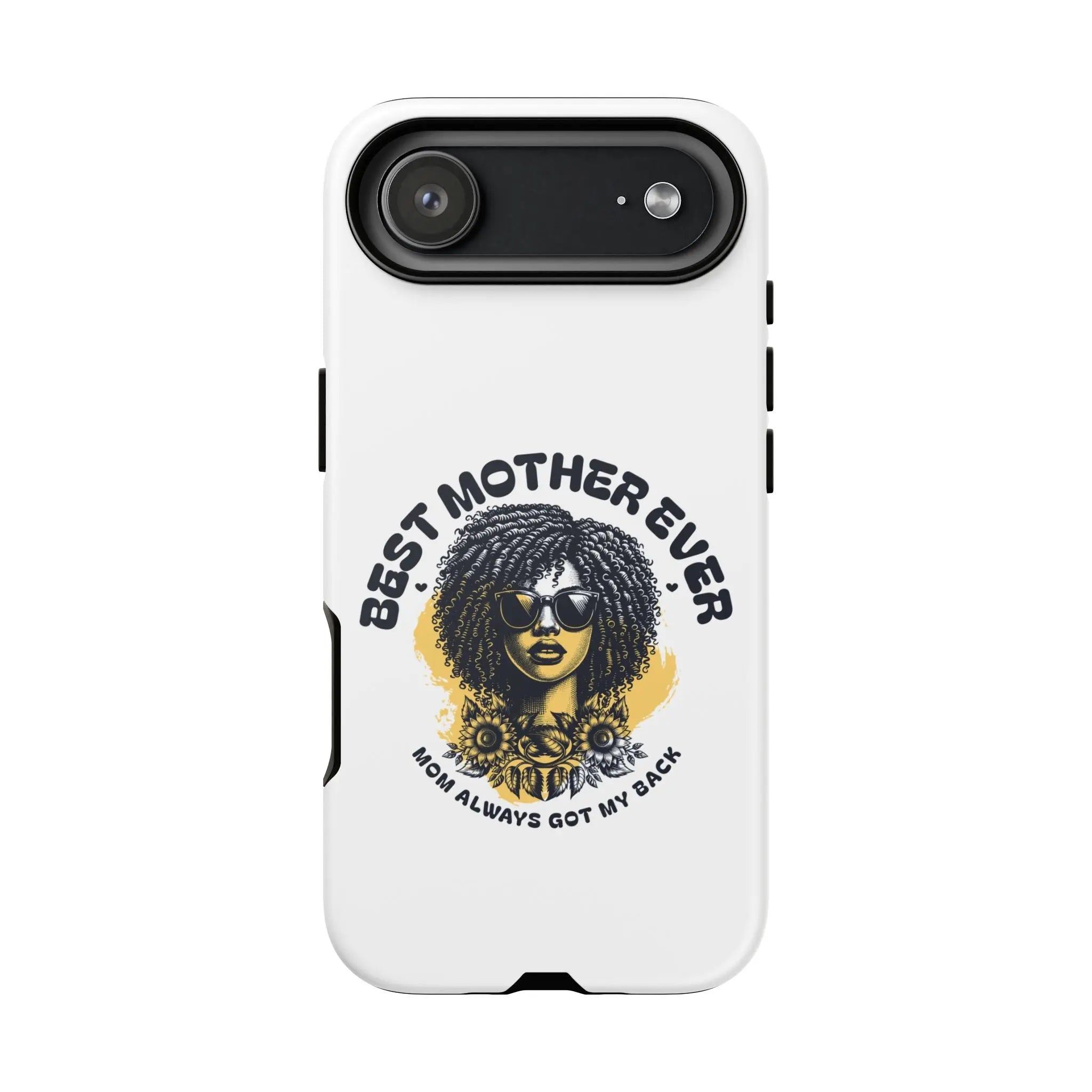 Phone Case — "Best Mother Ever" Afro Woman Protective Tough Case Printify