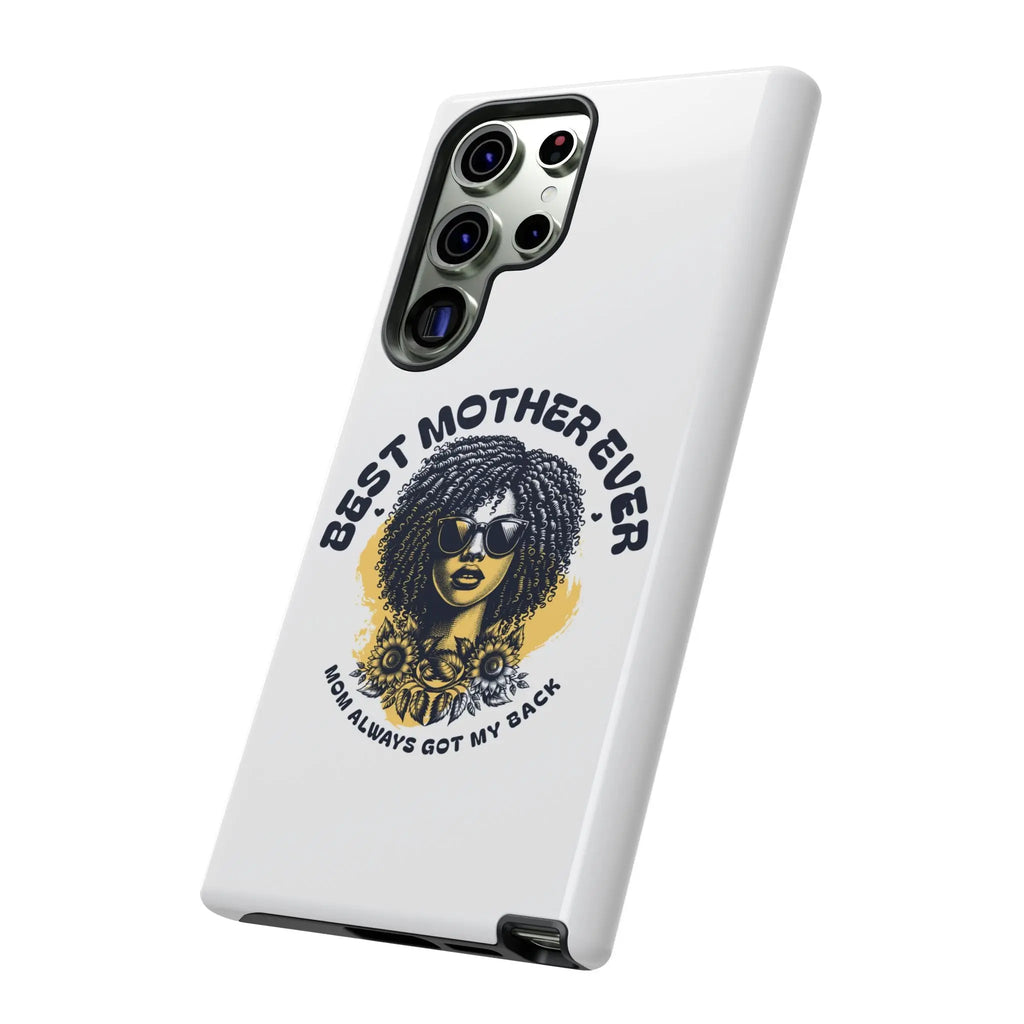 Phone Case — "Best Mother Ever" Afro Woman Protective Tough Case Printify