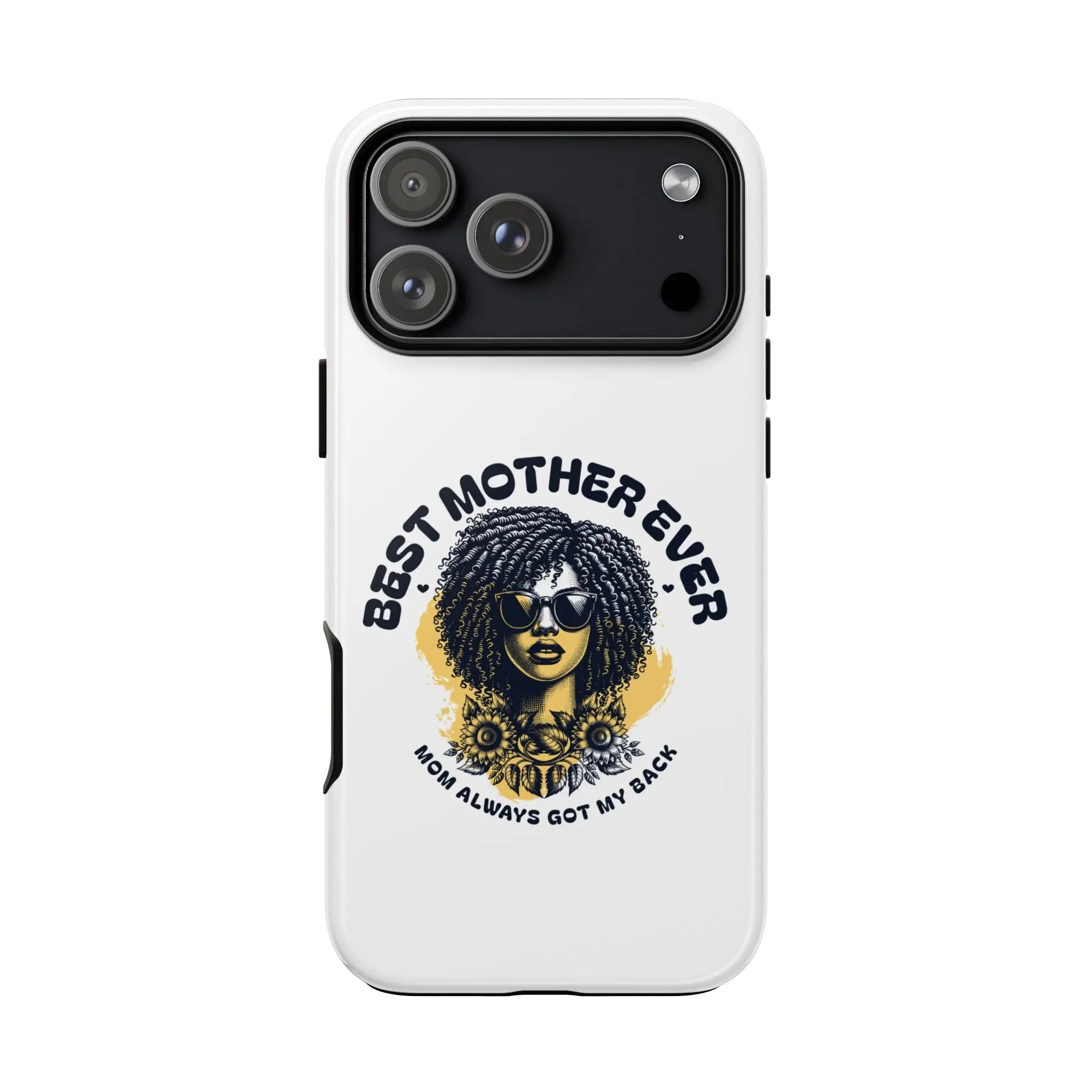 Phone Case — "Best Mother Ever" Afro Woman Protective Tough Case Printify