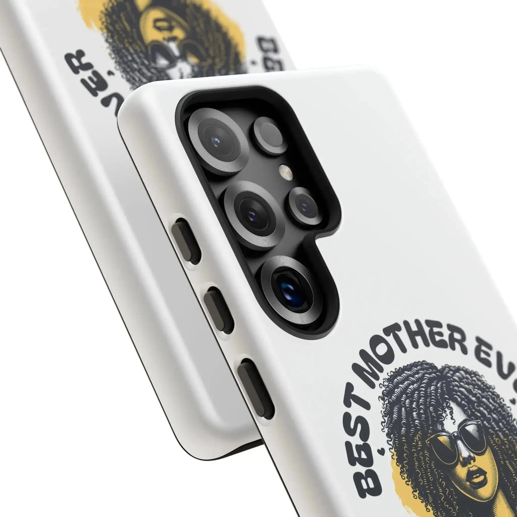 Phone Case — "Best Mother Ever" Afro Woman Protective Tough Case Printify