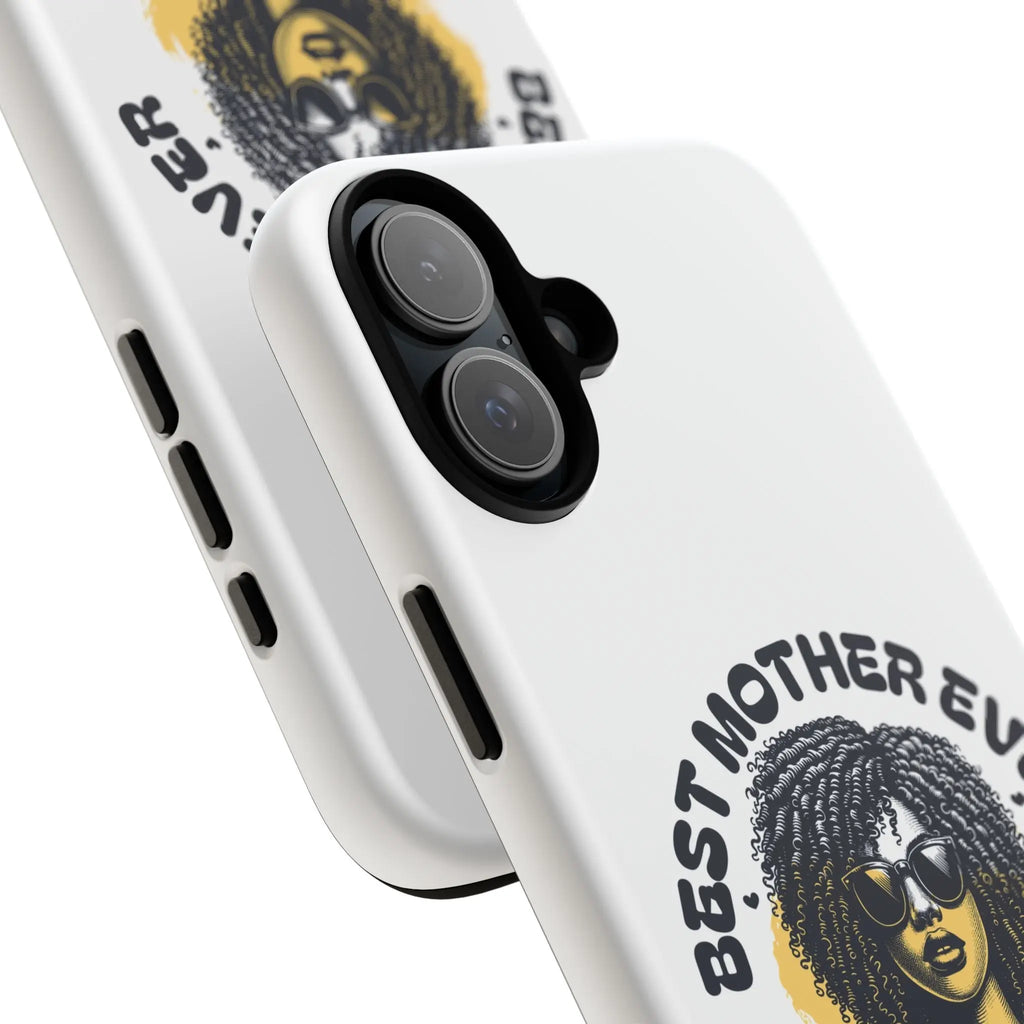 Phone Case — "Best Mother Ever" Afro Woman Protective Tough Case Printify