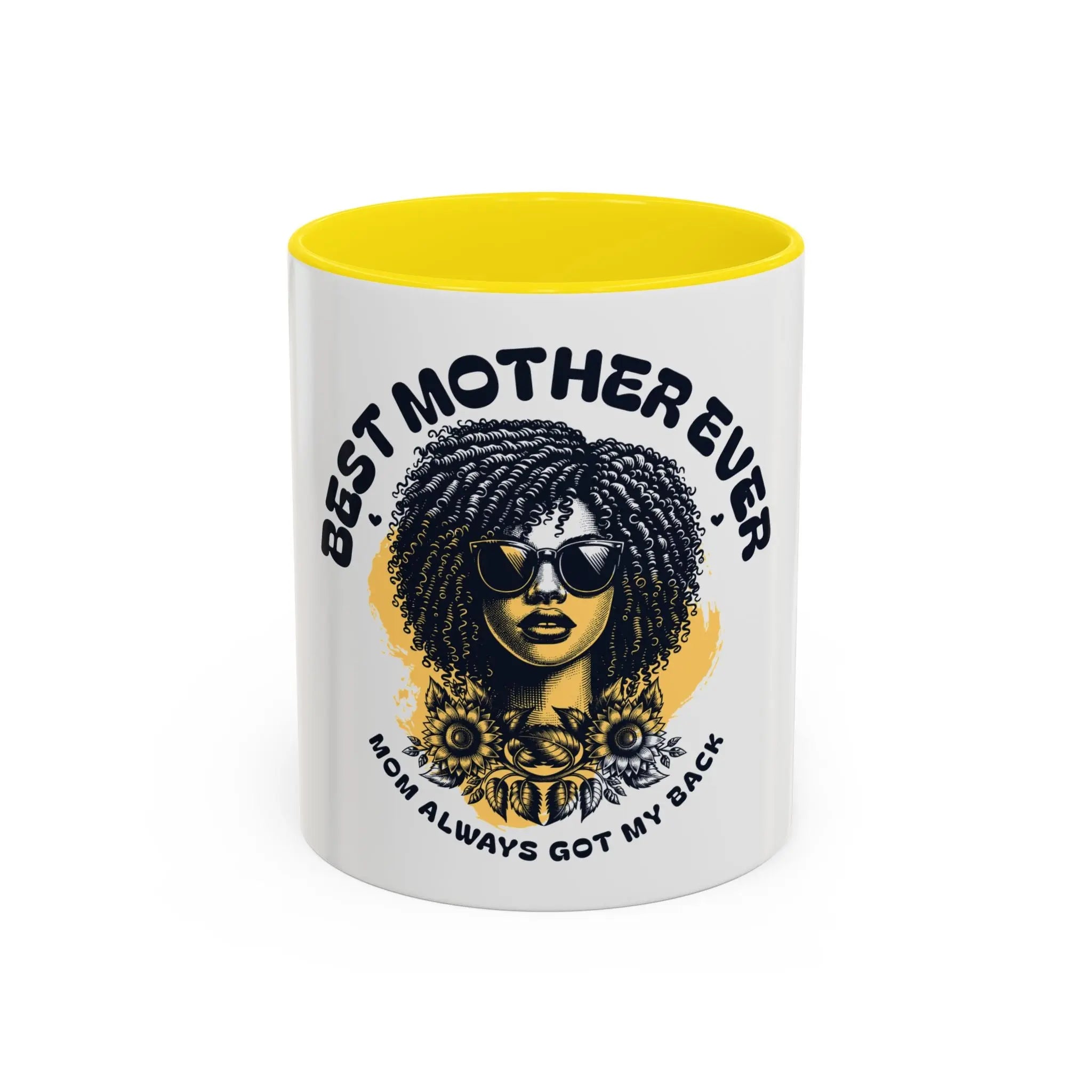 Best Mother Ever Accent Coffee Mug — "Mama Always Got My Back" Printify