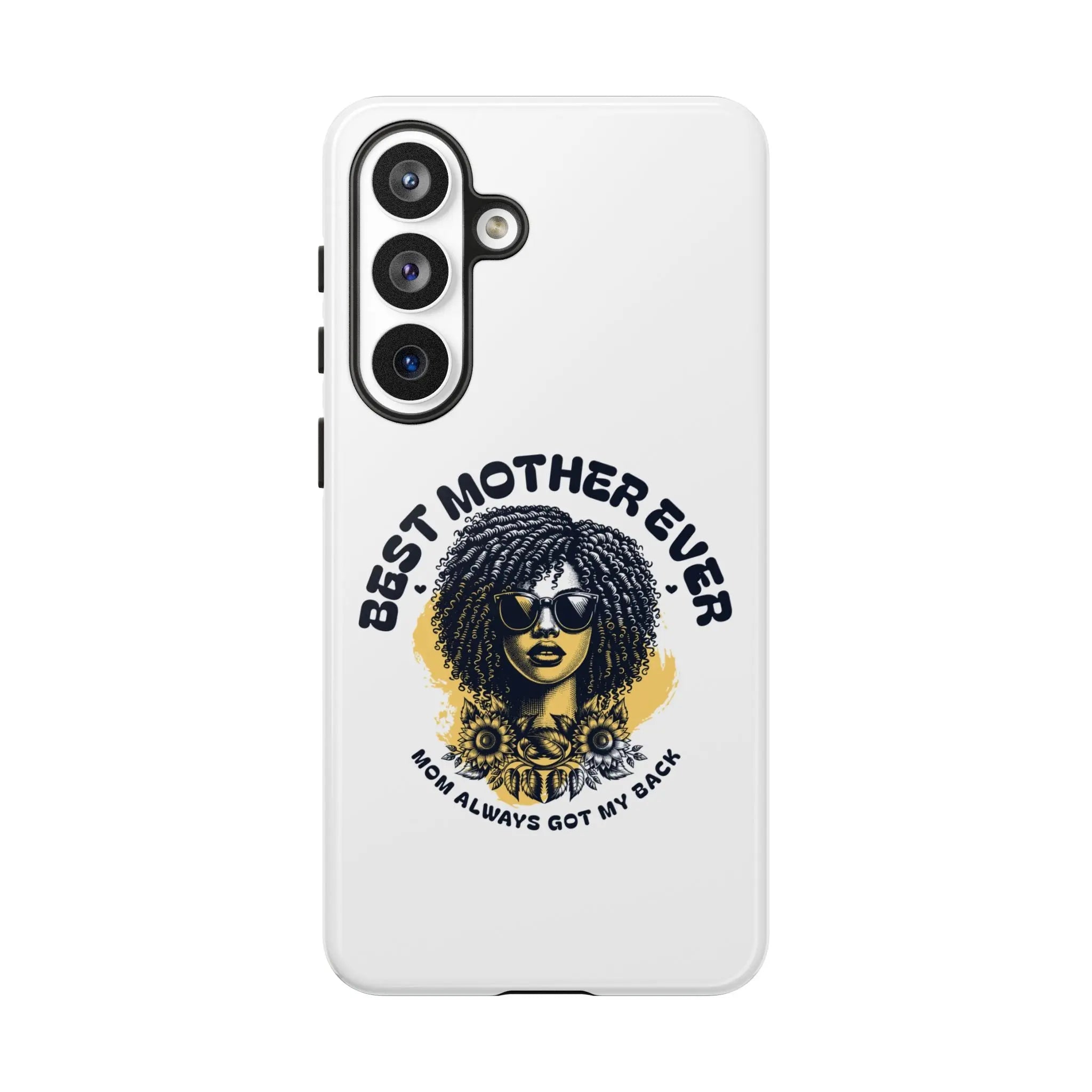 Phone Case — "Best Mother Ever" Afro Woman Protective Tough Case Printify