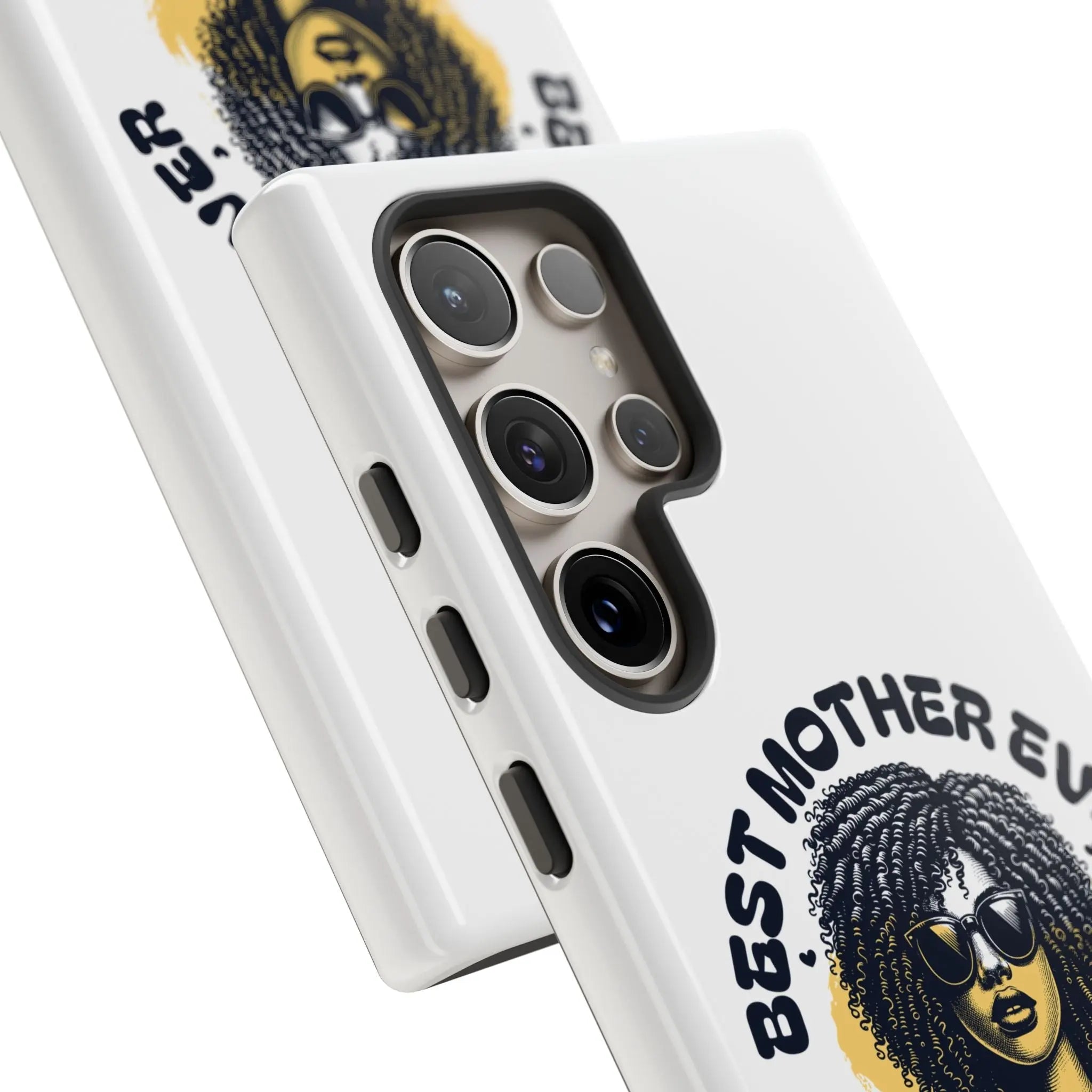 Phone Case — "Best Mother Ever" Afro Woman Protective Tough Case Printify
