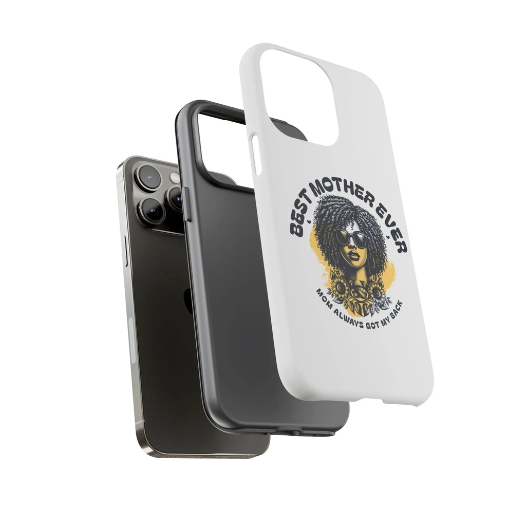 Phone Case — "Best Mother Ever" Afro Woman Protective Tough Case Printify