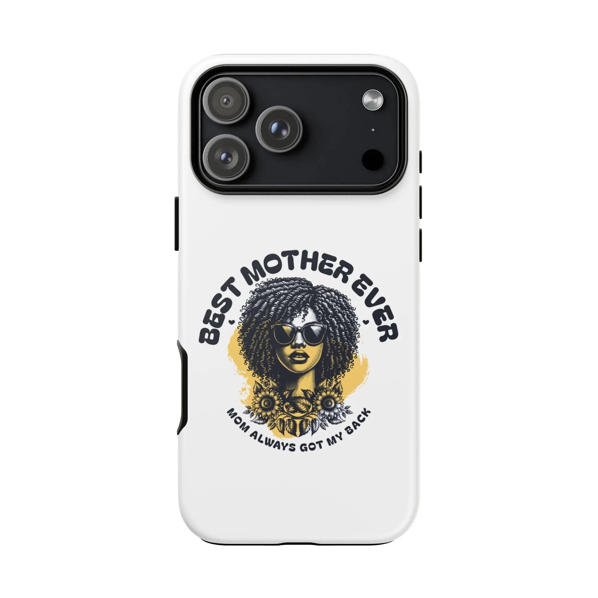 Phone Case — "Best Mother Ever" Afro Woman Protective Tough Case Printify