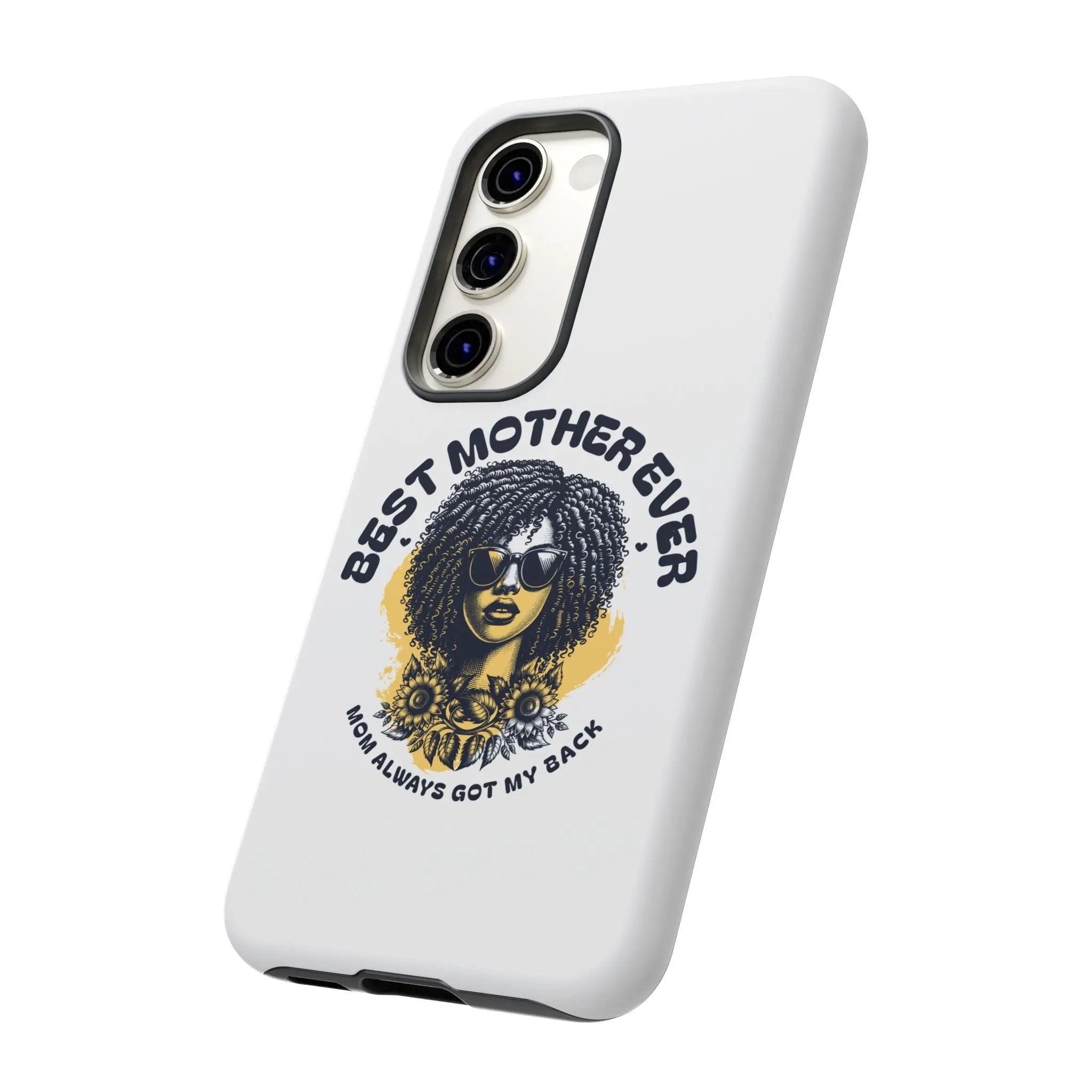 Phone Case — "Best Mother Ever" Afro Woman Protective Tough Case Printify