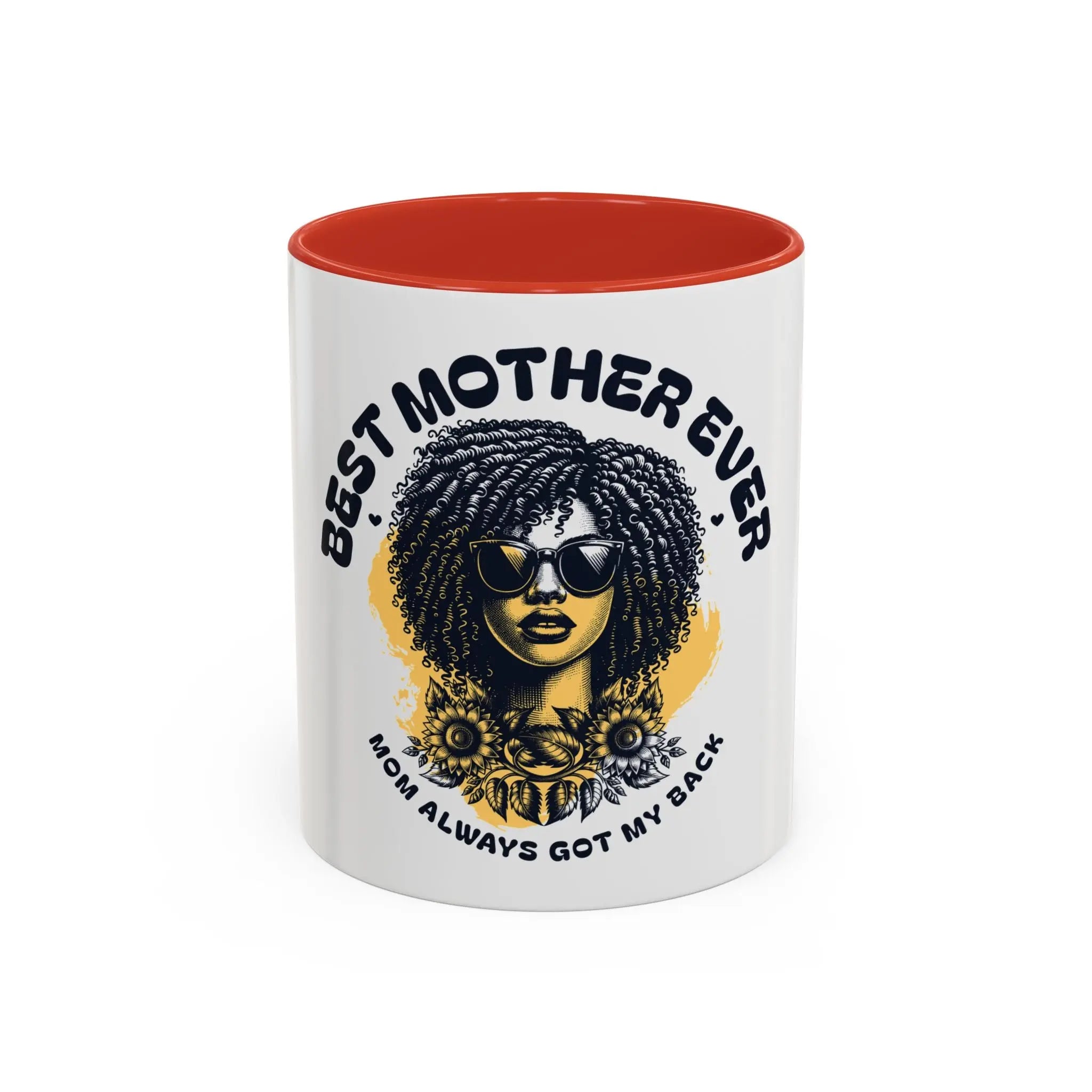 Best Mother Ever Accent Coffee Mug — "Mama Always Got My Back" Printify