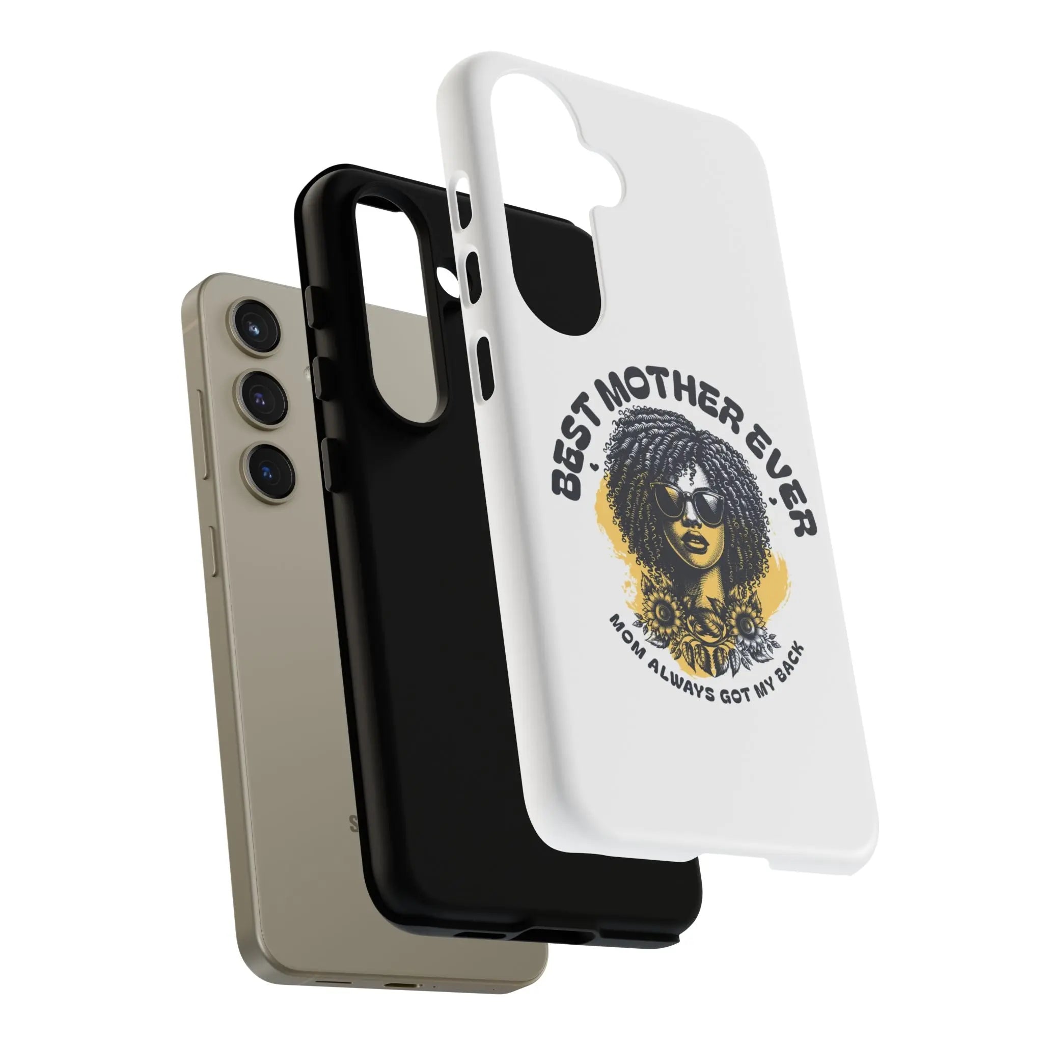 Phone Case — "Best Mother Ever" Afro Woman Protective Tough Case Printify