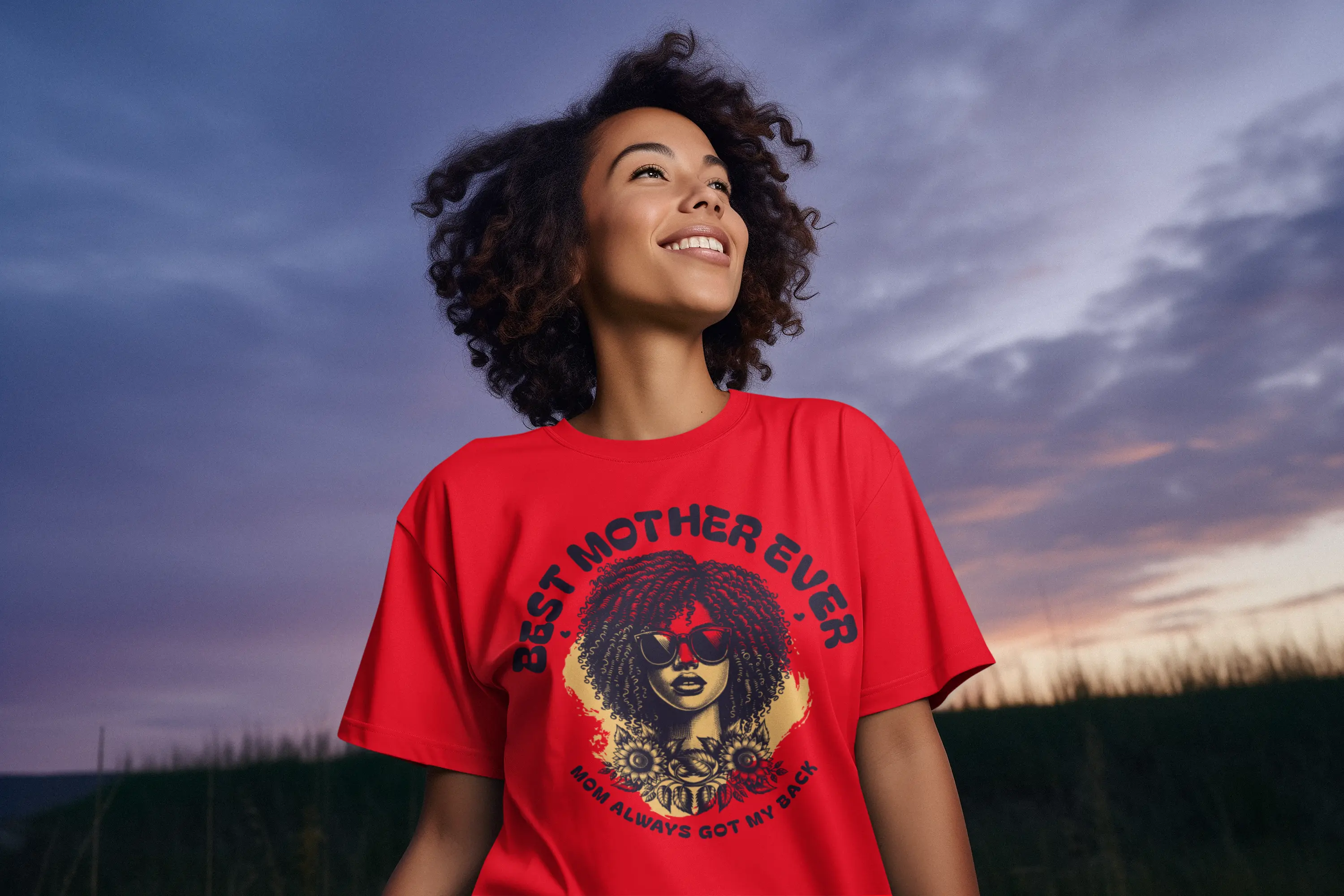 Best Mother Ever Graphic Tee — "Mom Always Got My Back" Mother's Day Shirt Printify