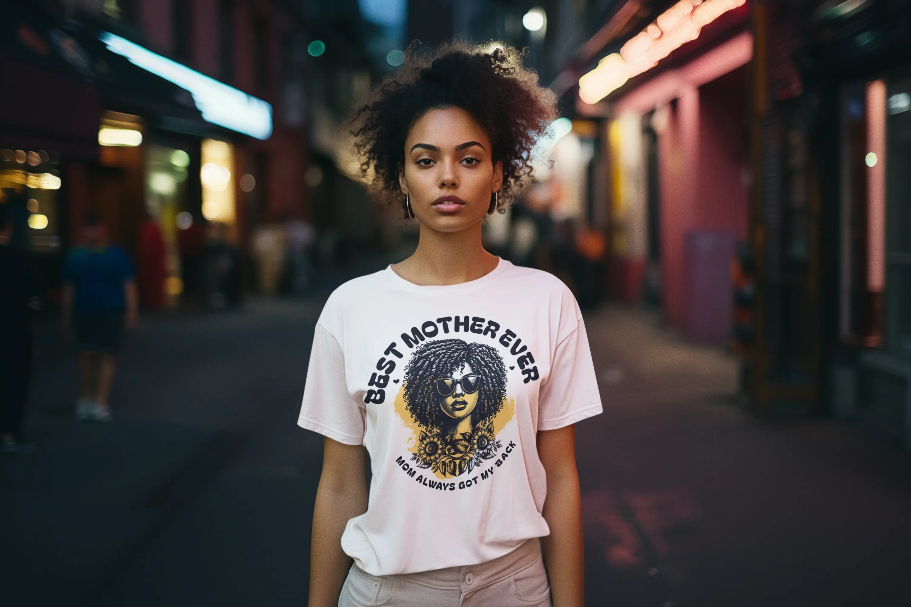 Best Mother Ever Graphic Tee — "Mom Always Got My Back" Mother's Day Shirt Printify