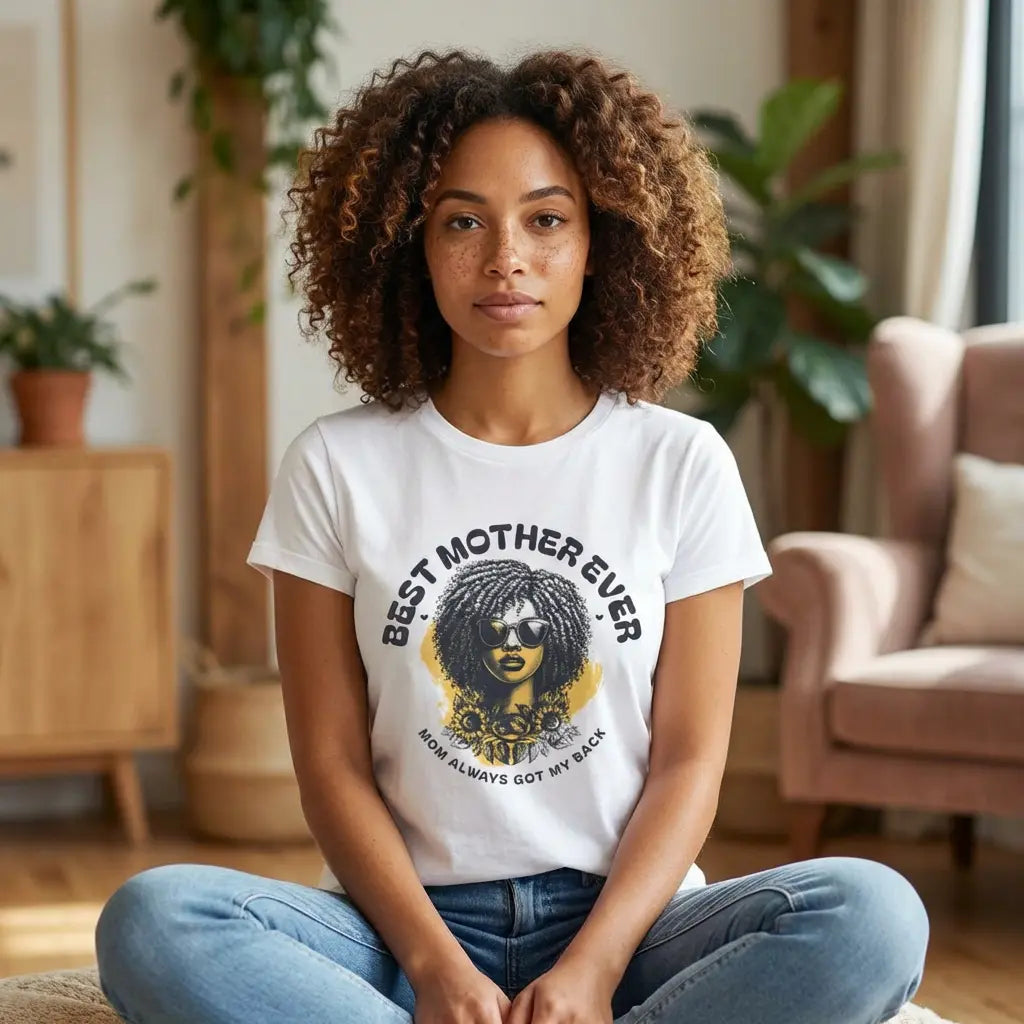 Best Mother Ever Graphic Tee — "Mom Always Got My Back" Mother's Day Shirt Printify