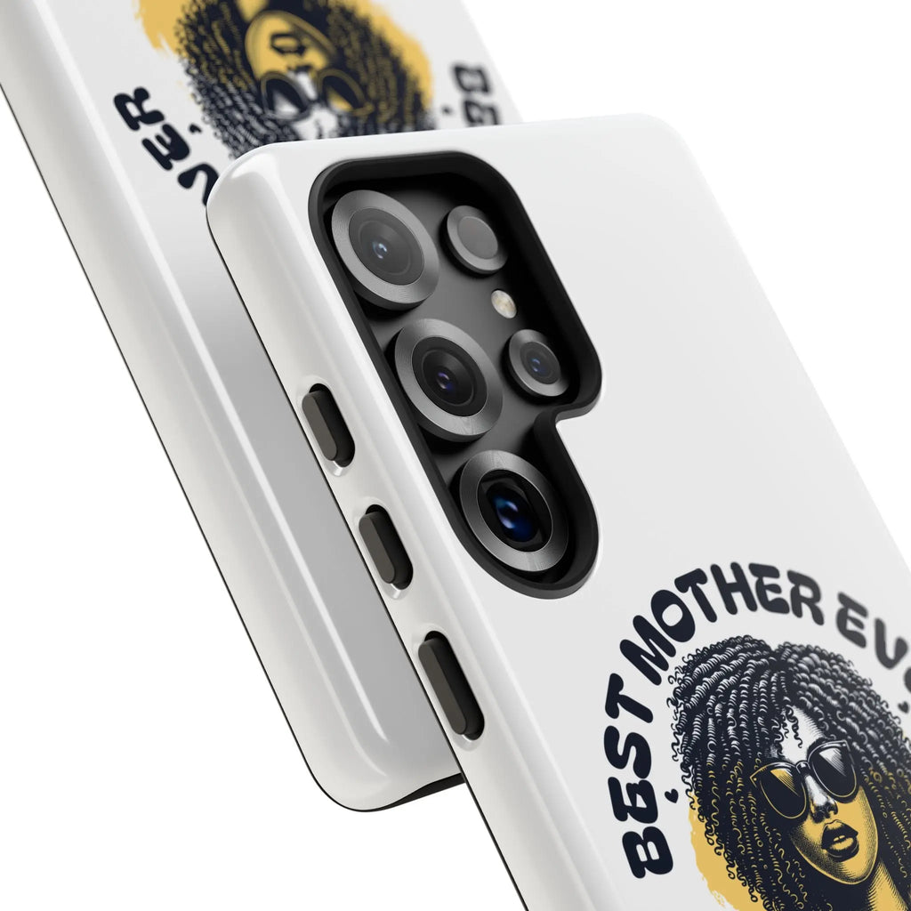 Phone Case — "Best Mother Ever" Afro Woman Protective Tough Case Printify