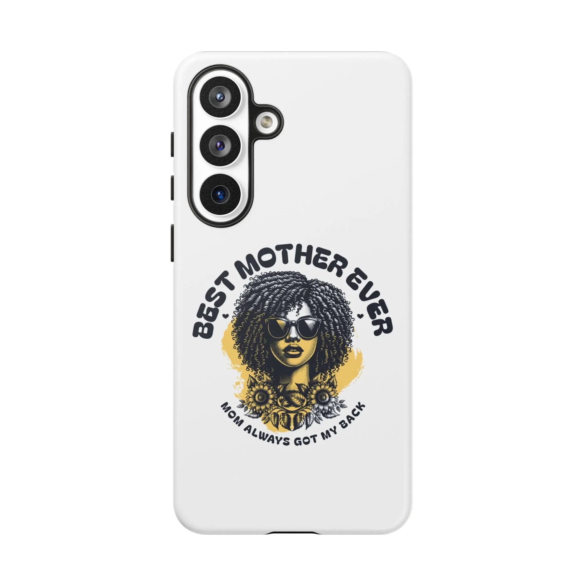 Phone Case — "Best Mother Ever" Afro Woman Protective Tough Case Printify