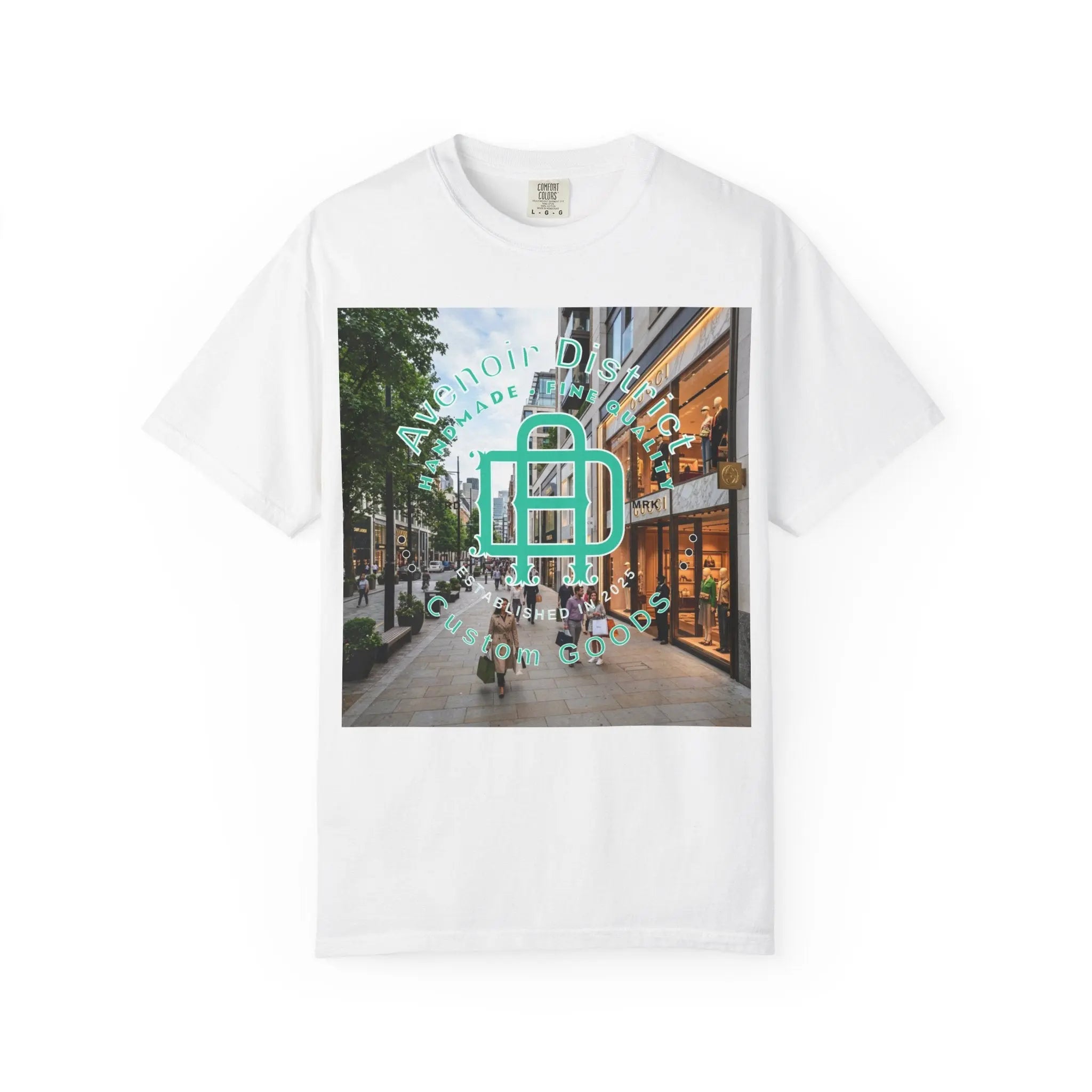 Avenoir District T-Shirt — 'Adventure Awaits' Graphic Tee Printify