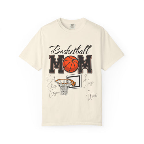 Basketball Mom T-Shirt — Graphic Basketball & Hoop Tee for Proud Moms