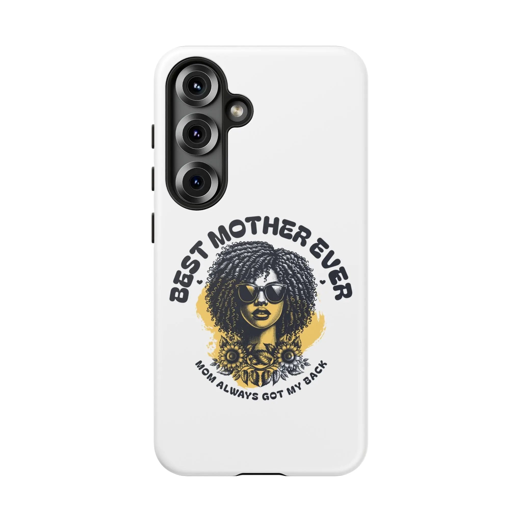 Phone Case — "Best Mother Ever" Afro Woman Protective Tough Case Printify